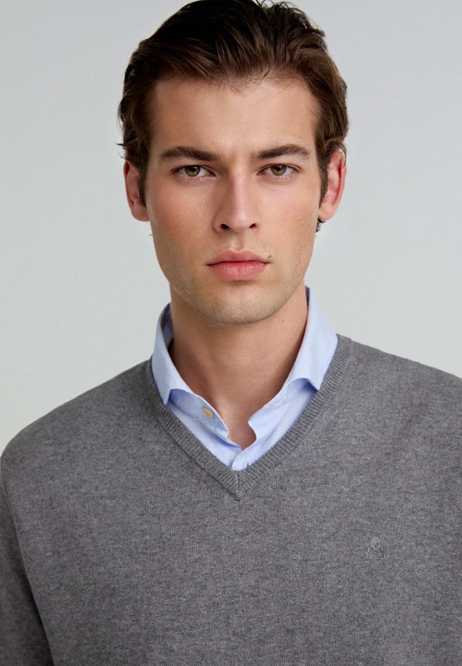 BASIC COTTON EMBROIDERED SWEATER - Image 3