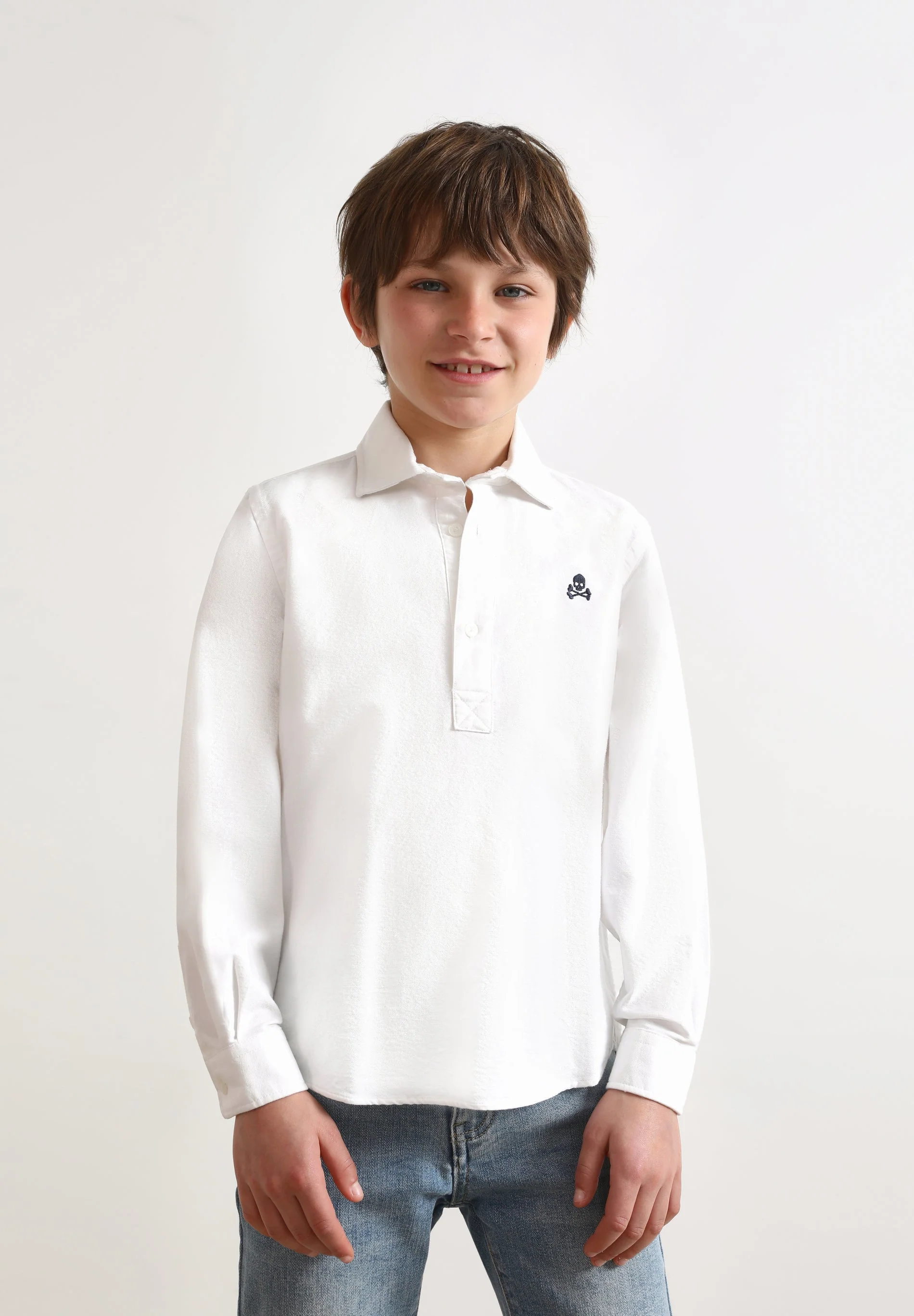 OXFORD POPOVER SHIRT WITH CONTRAST SKULL - Image 4