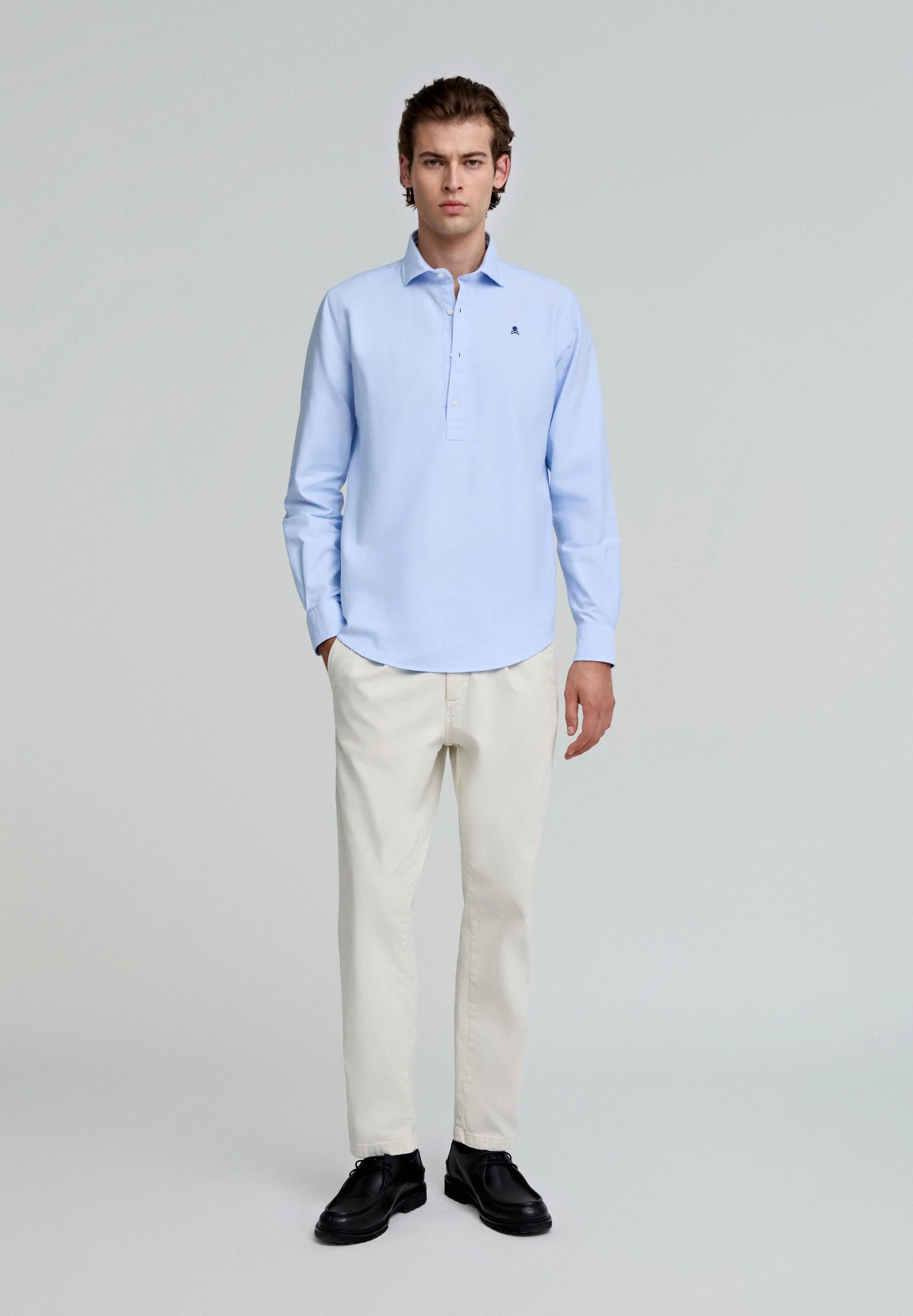 POPOVER SHIRT WITH CONTRAST SKULL - Image 2