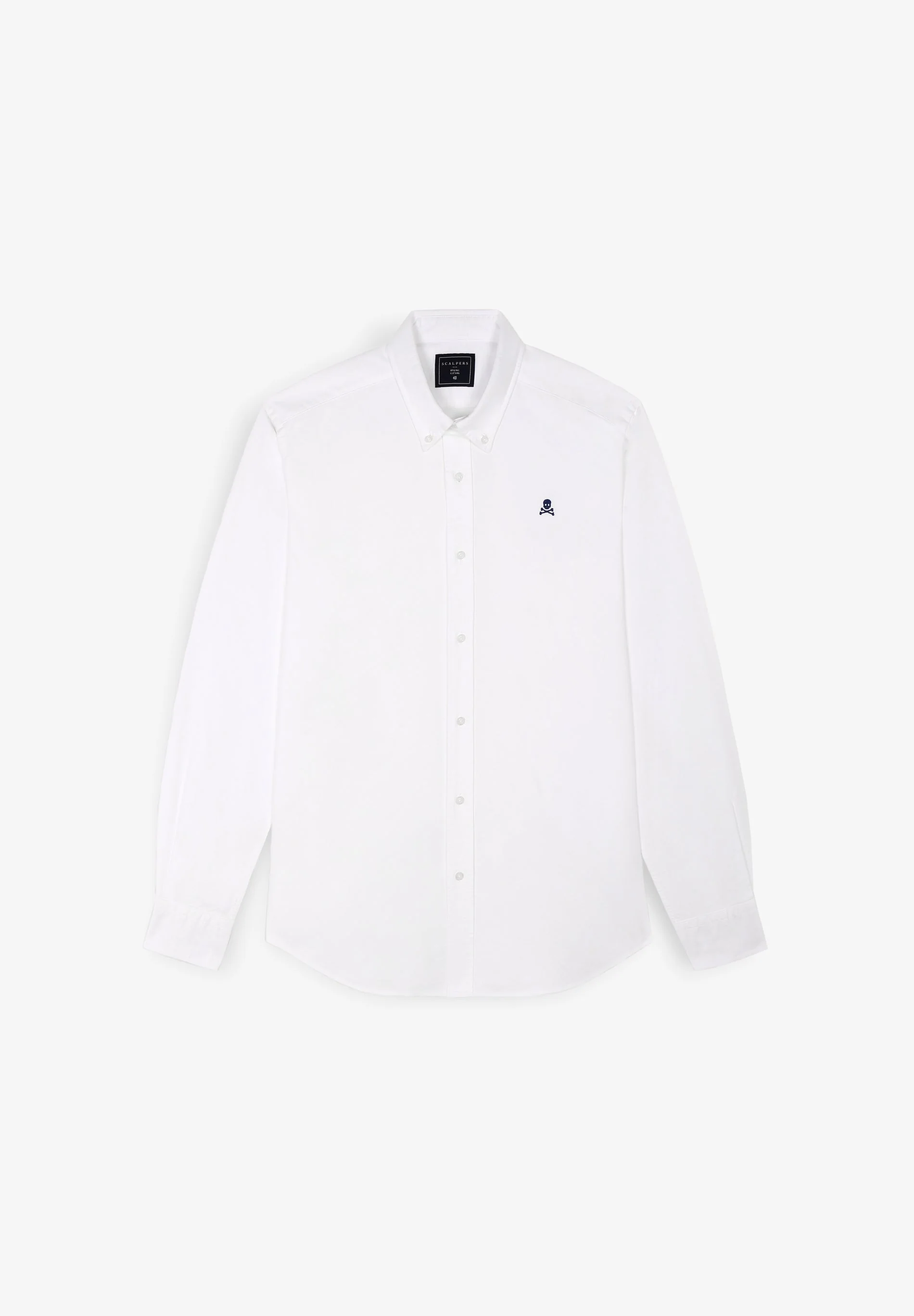 OXFORD SHIRT WITH CONTRAST SKULL PRINT - Image 4