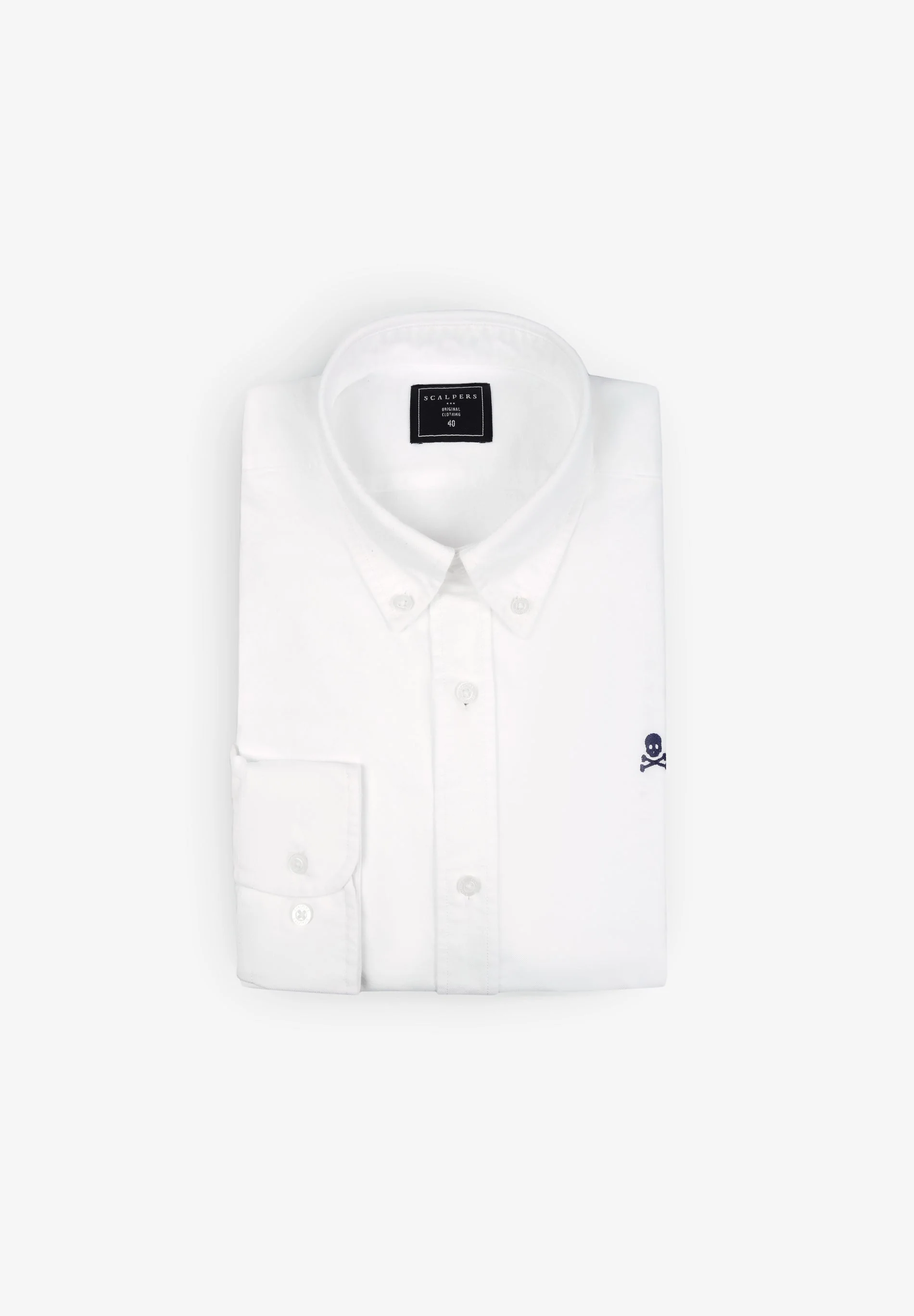 OXFORD SHIRT WITH CONTRAST SKULL PRINT - Image 6