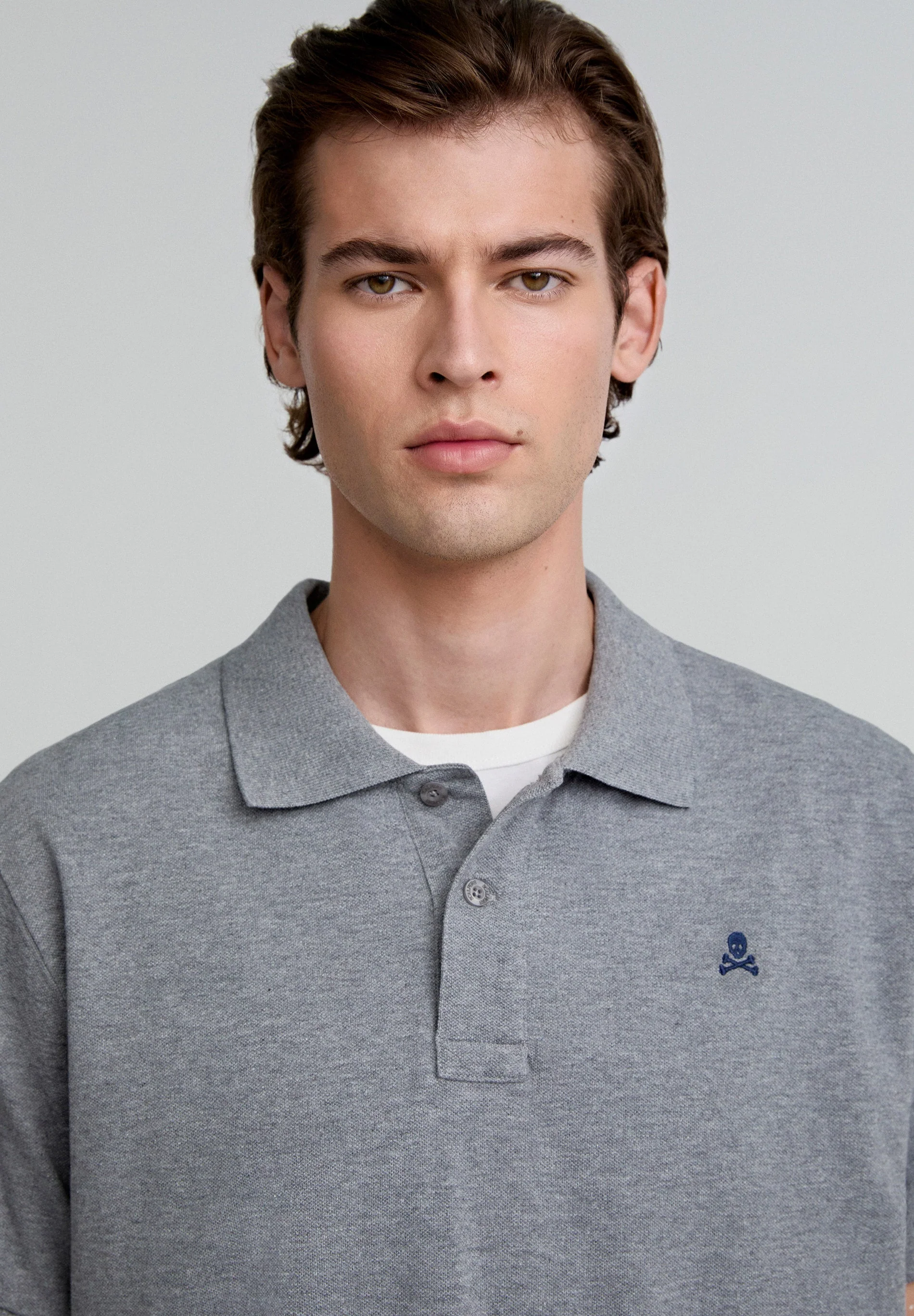 BASIC POLO SHIRT WITH CONTRAST SKULL - Image 3