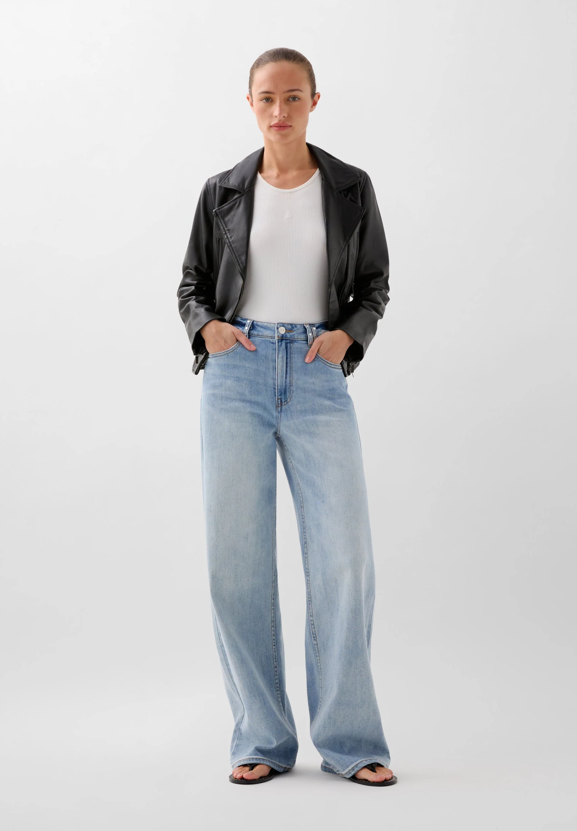 LEATHER BIKER JACKET - Image 2