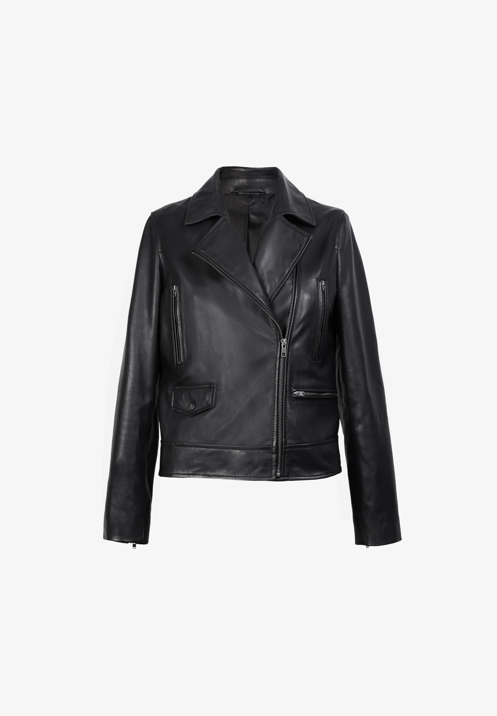 LEATHER BIKER JACKET - Image 5