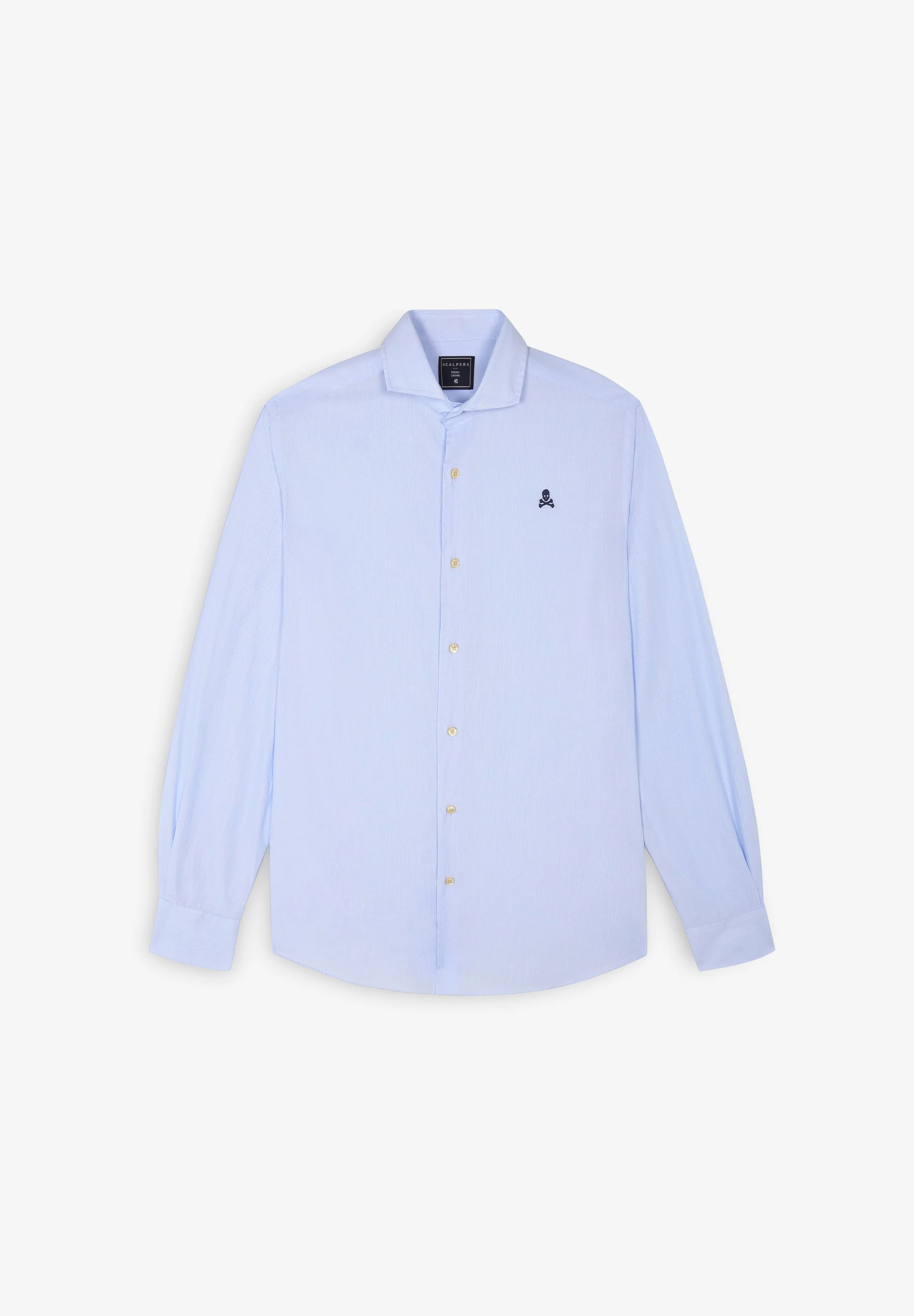CONTRAST SKULL PLAIN FORMAL SHIRT - Image 5