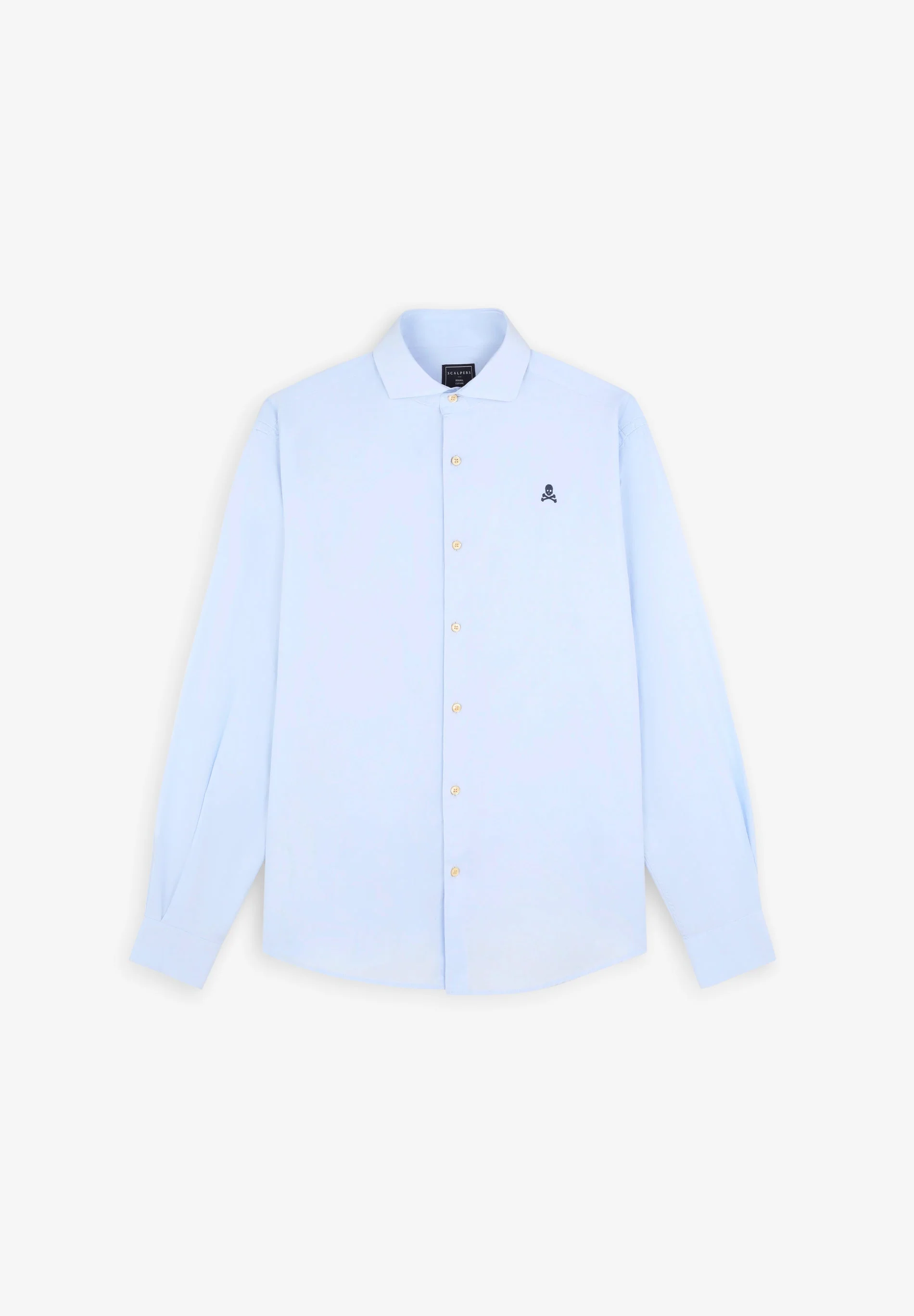 CONTRAST SKULL PLAIN FORMAL SHIRT - Image 5