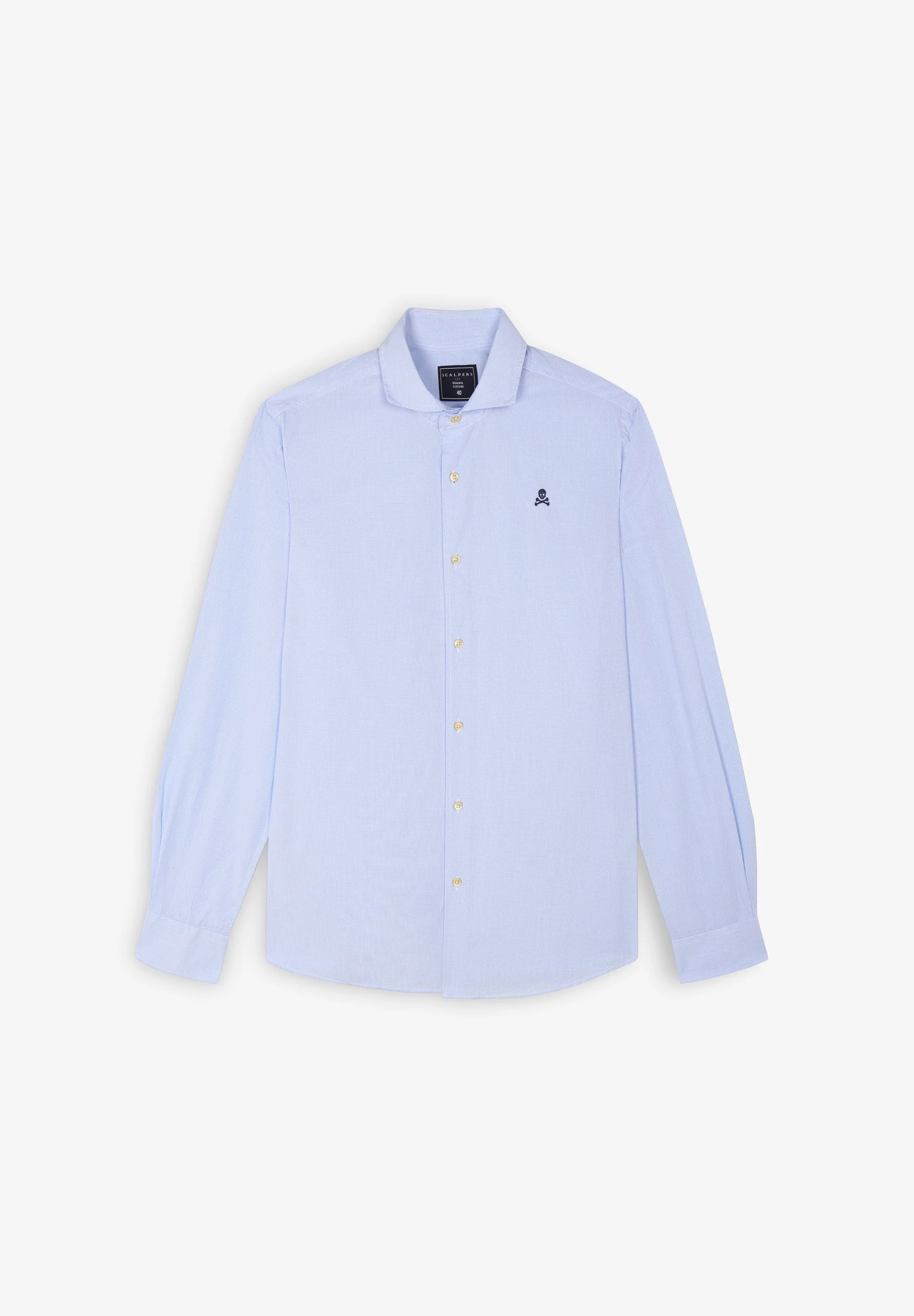 CONTRAST SKULL PLAIN FORMAL SHIRT - Image 5