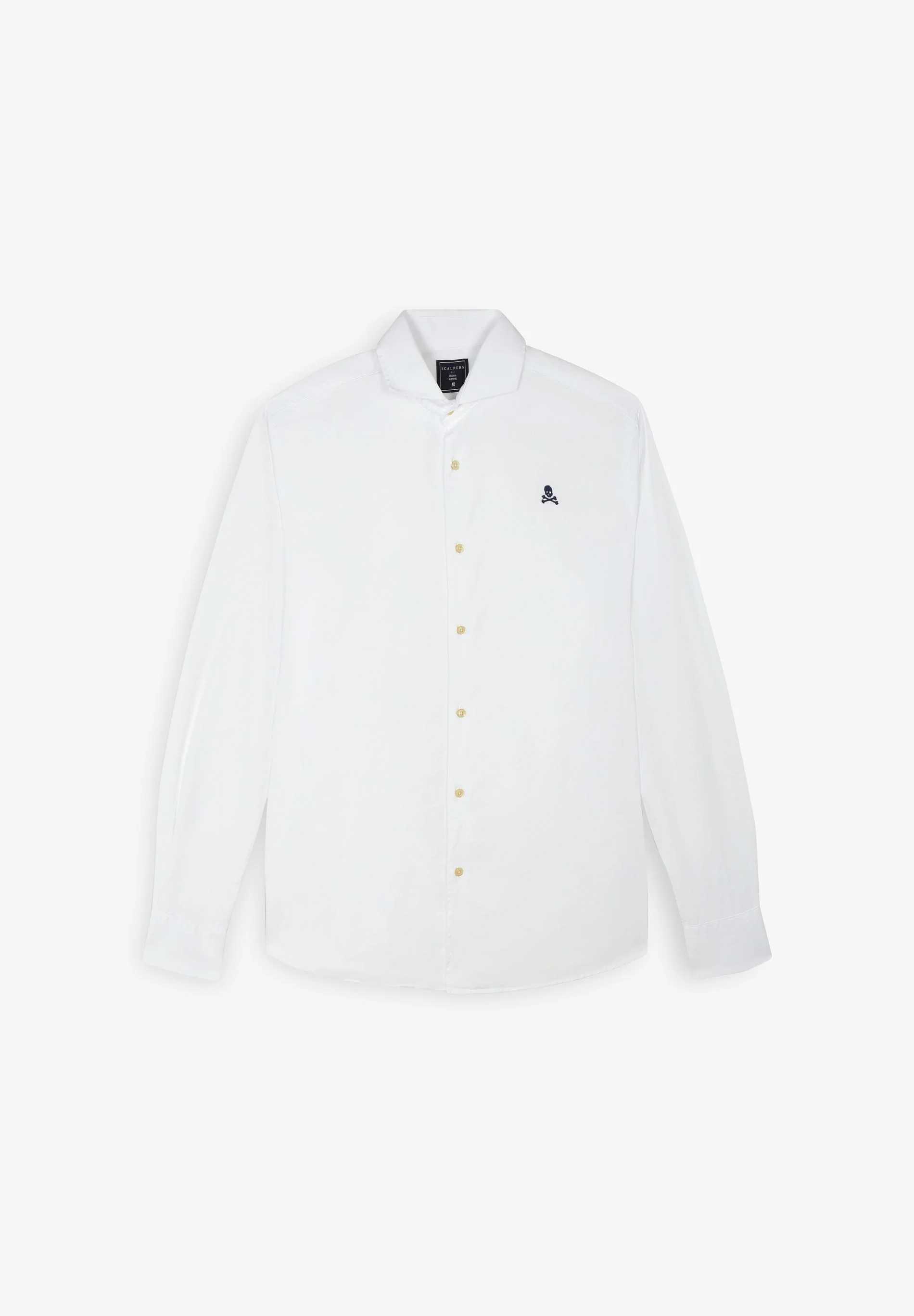 CONTRAST SKULL PLAIN FORMAL SHIRT - Image 5