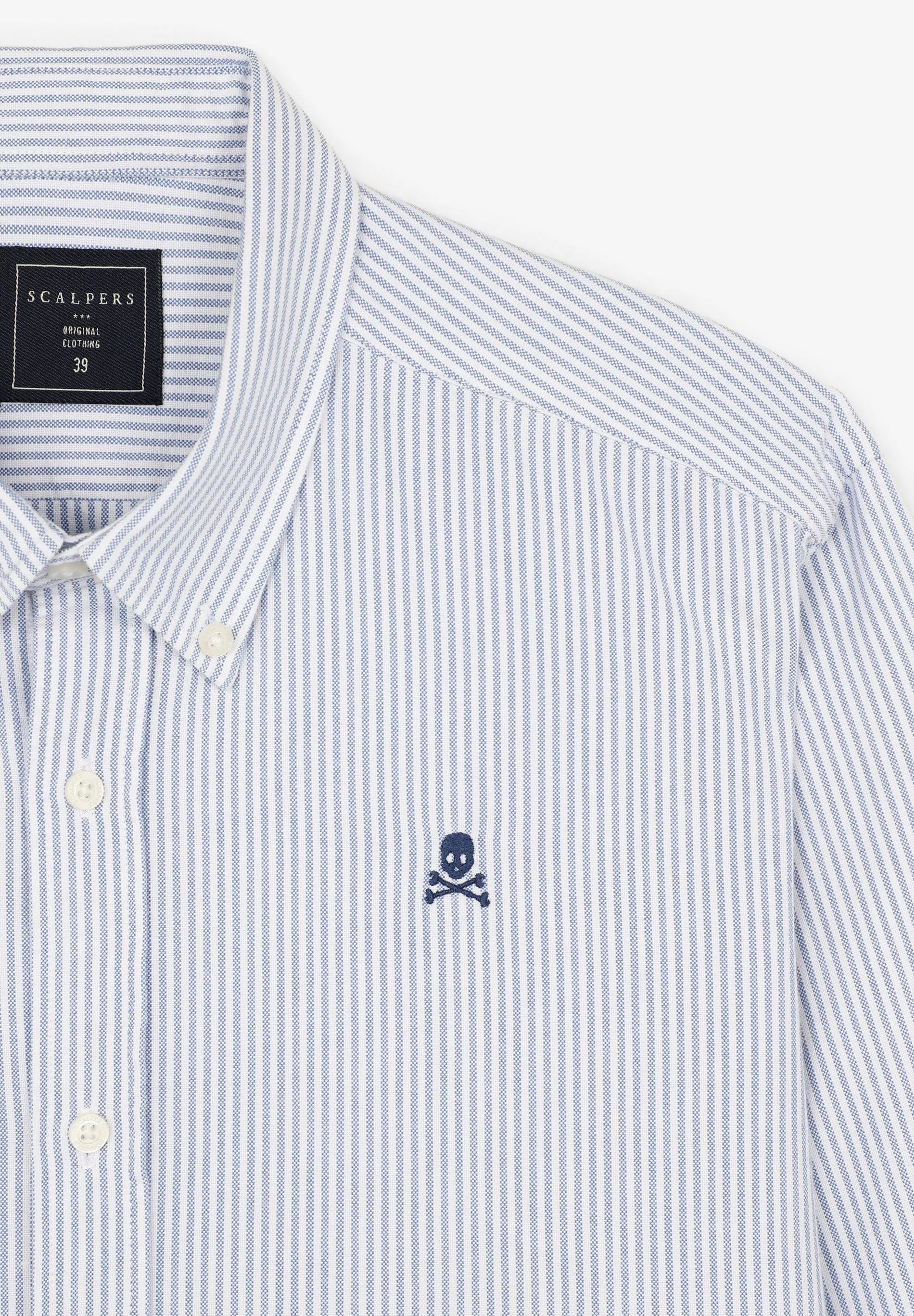 OXFORD SHIRT WITH CONTRAST SKULL PRINT - Image 2