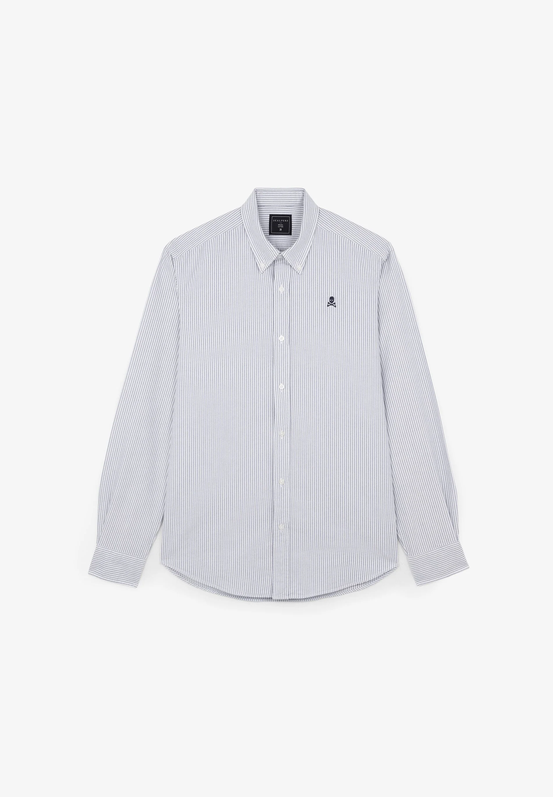 OXFORD SHIRT WITH CONTRAST SKULL PRINT - Image 7