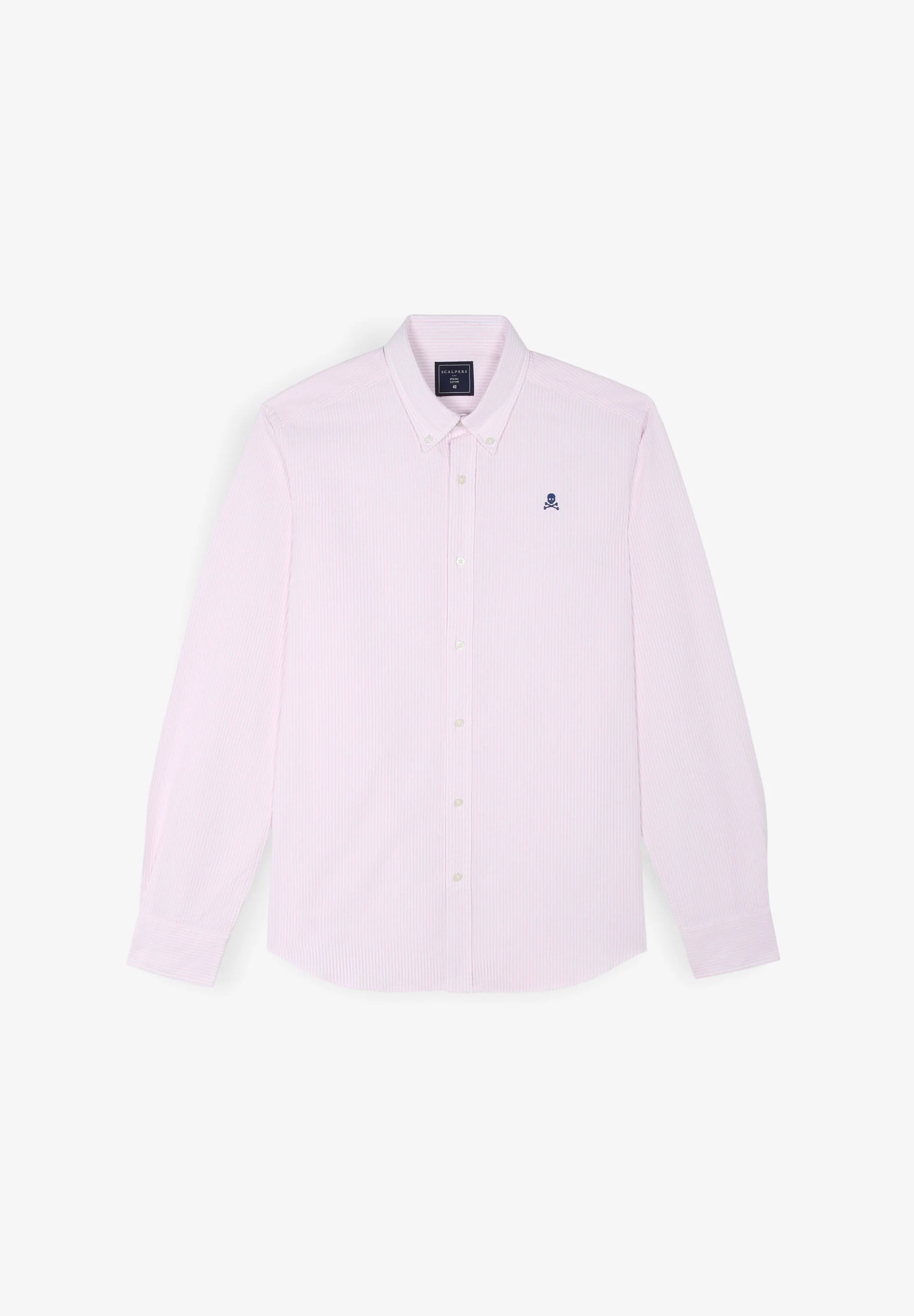 OXFORD SHIRT WITH CONTRAST SKULL PRINT - Image 5