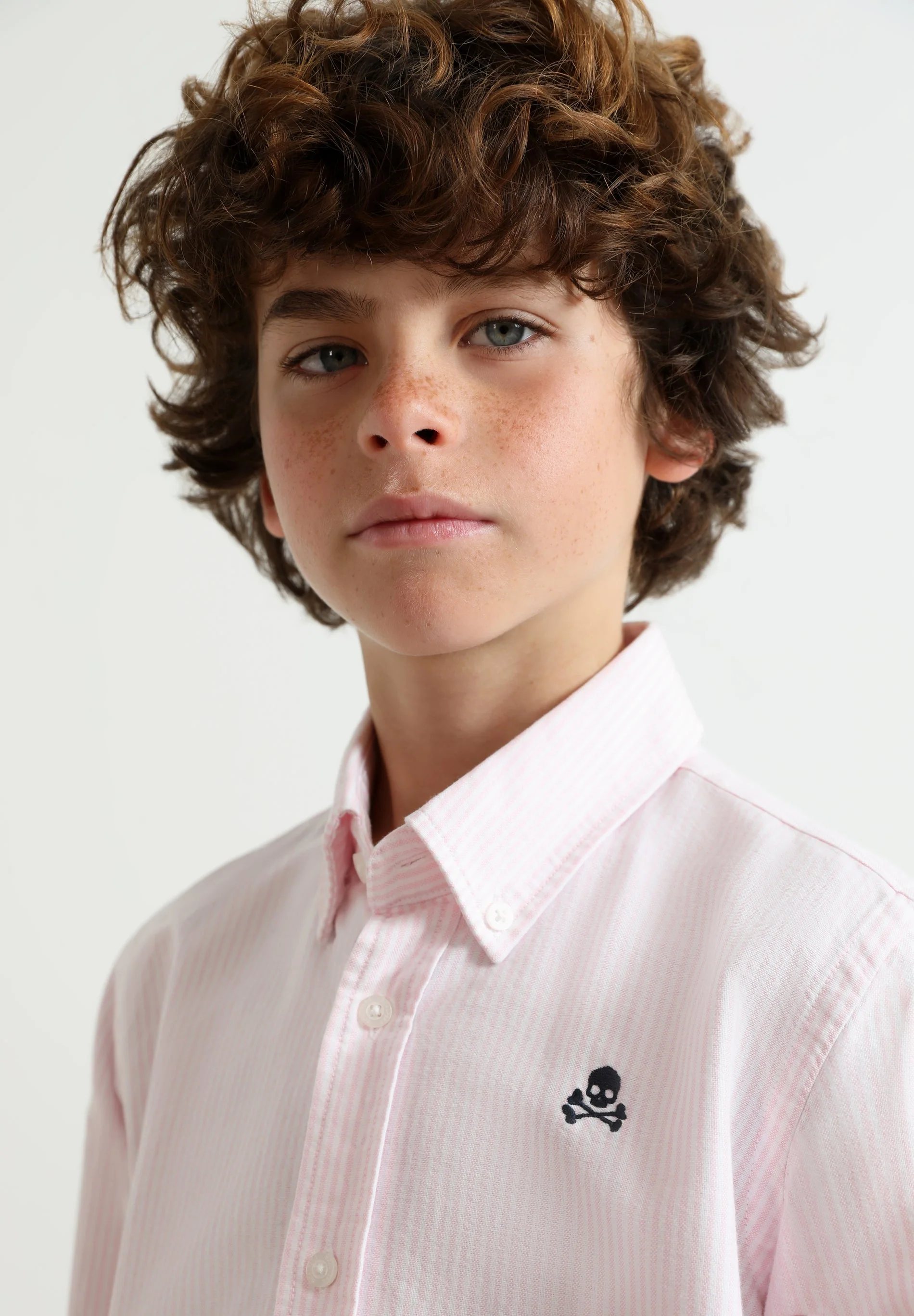 STRIPED SHIRT WITH CONTRAST SKULL - Image 3