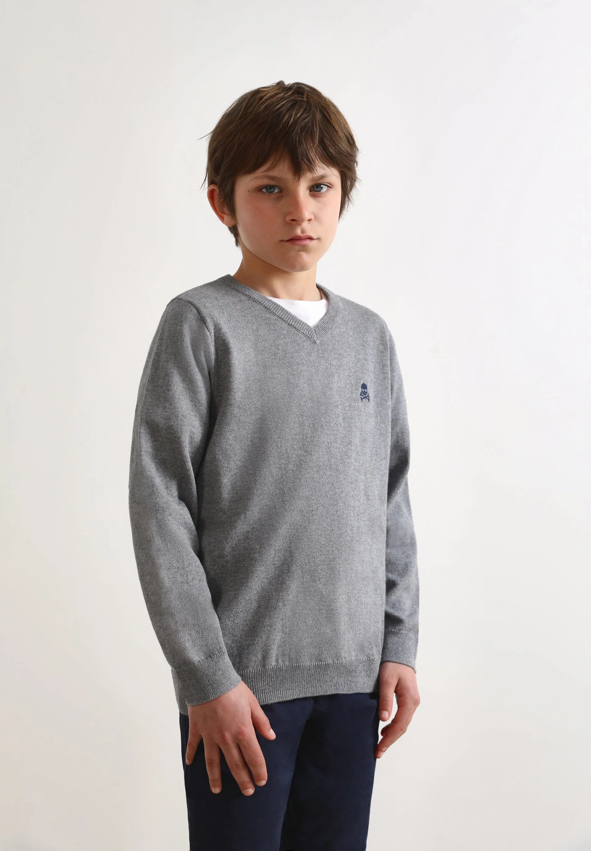 BASIC COTTON EMBROIDERED SWEATER - Image 2