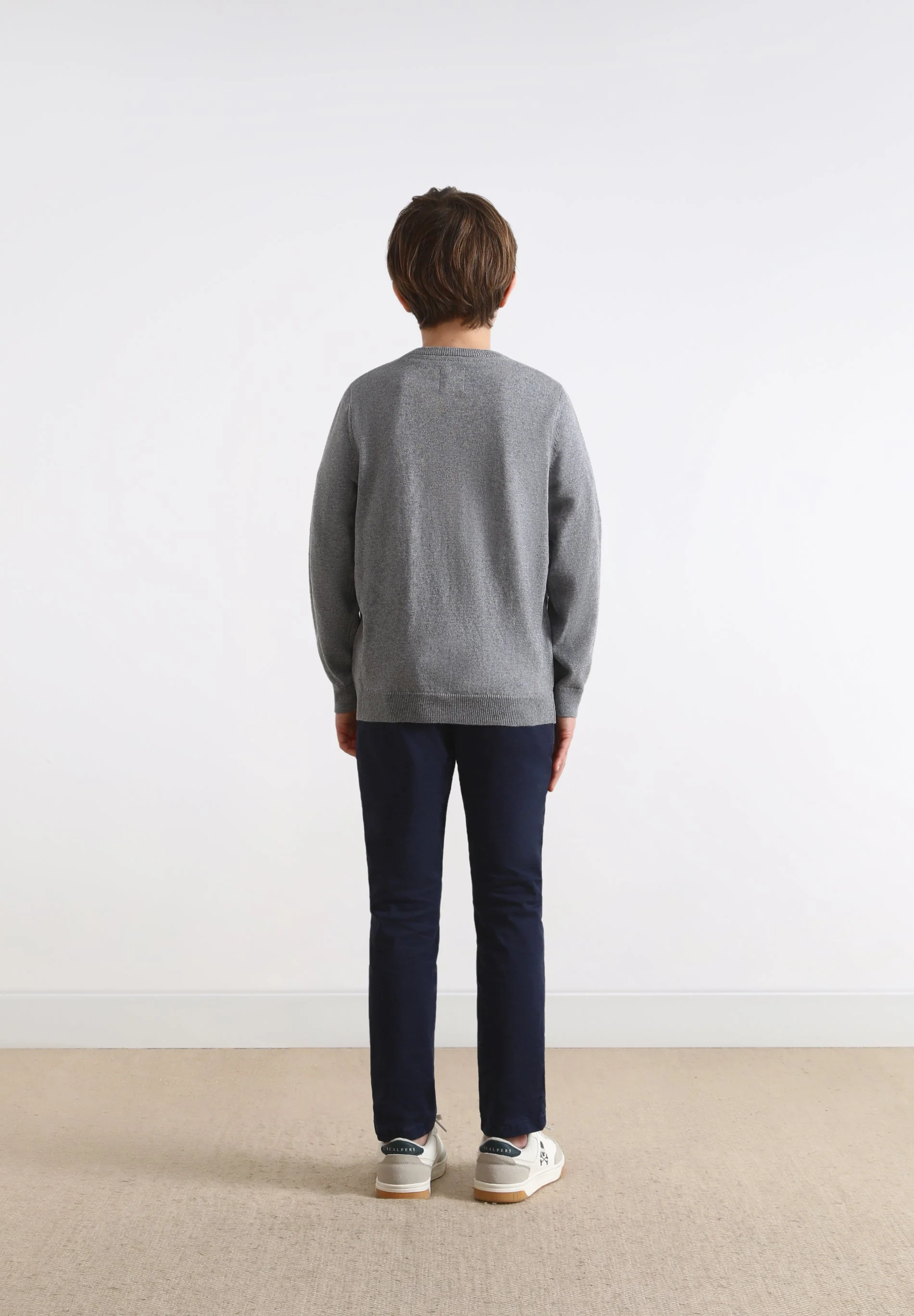 BASIC COTTON EMBROIDERED SWEATER - Image 3