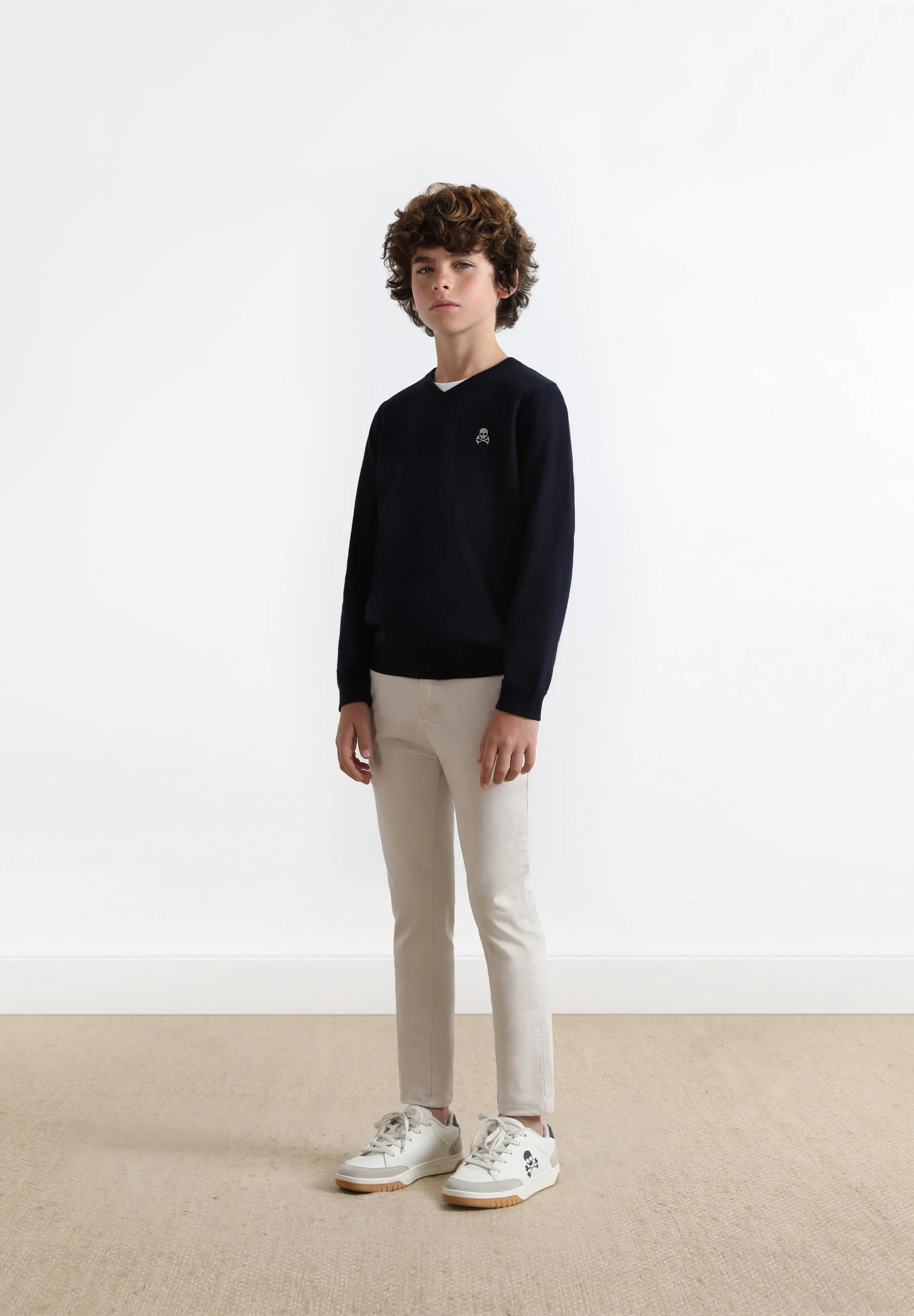 BASIC COTTON EMBROIDERED SWEATER - Image 2