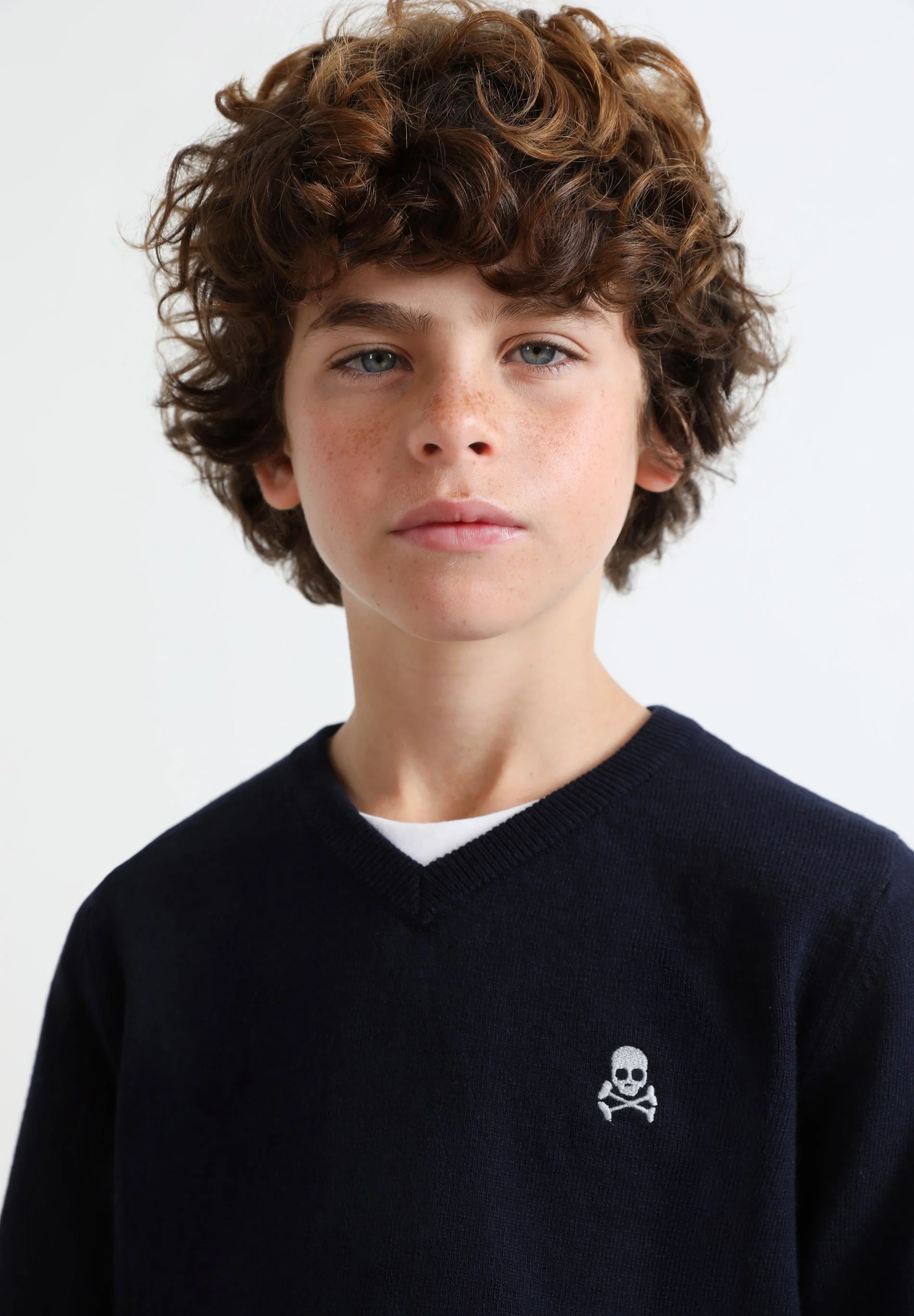 BASIC COTTON EMBROIDERED SWEATER - Image 3