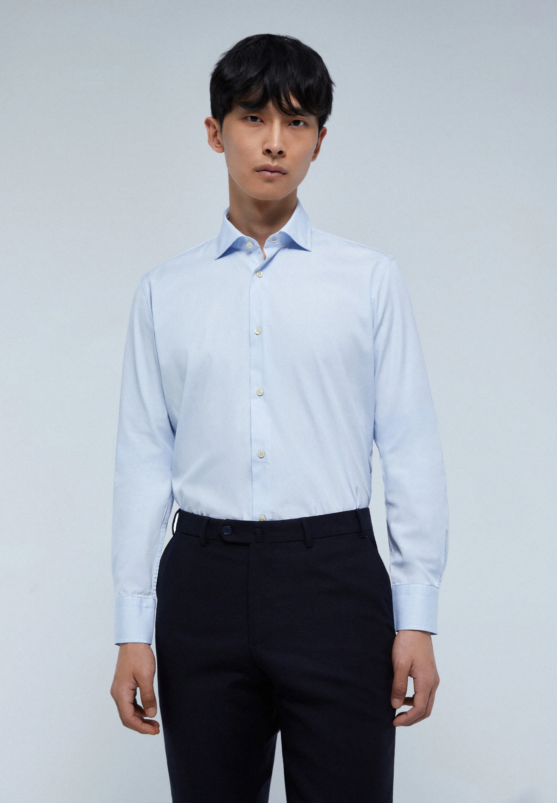 MIXED CUFF DRESS SHIRT - Image 3