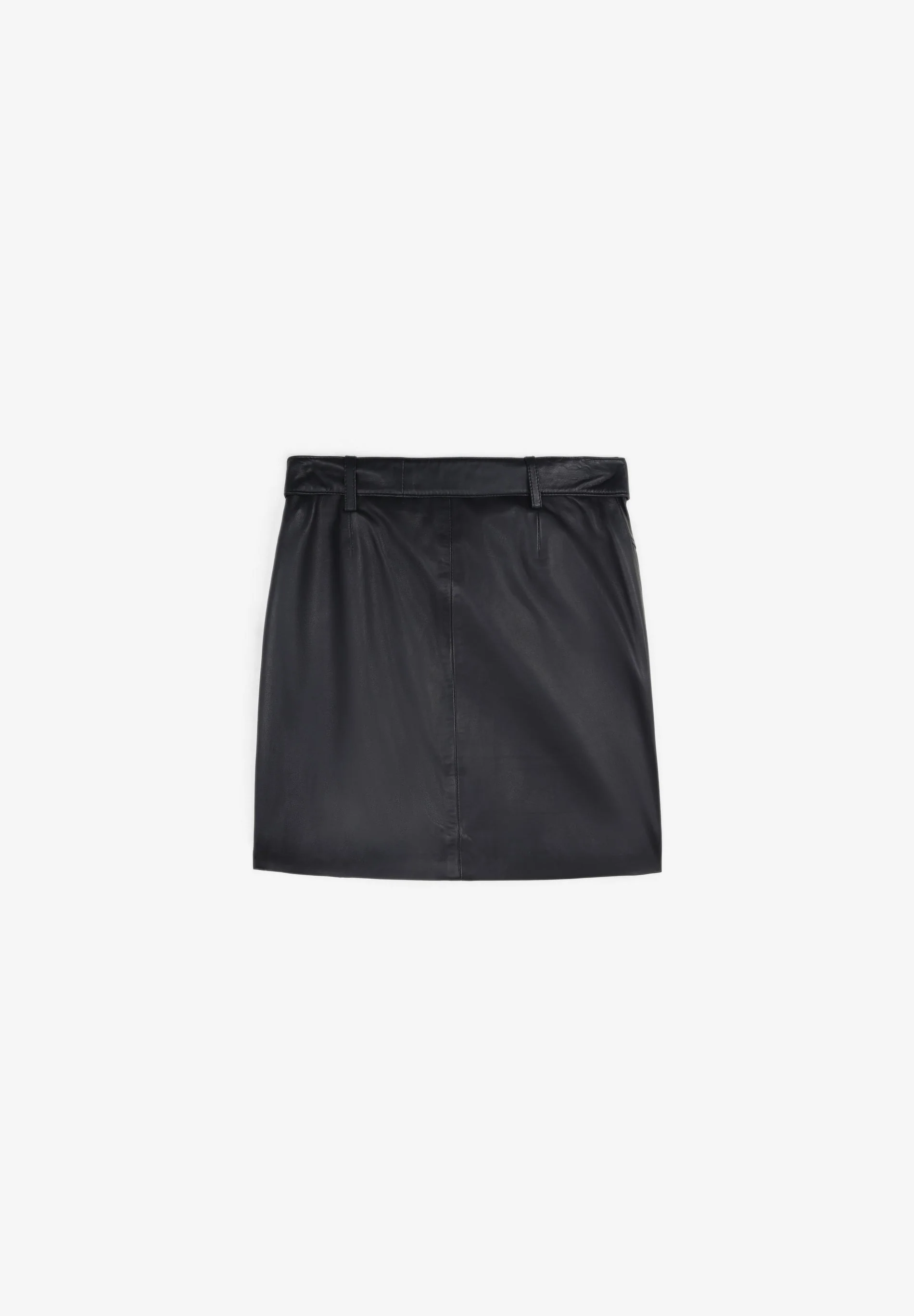 LEATHER MINI SKIRT WITH BELT - Image 6