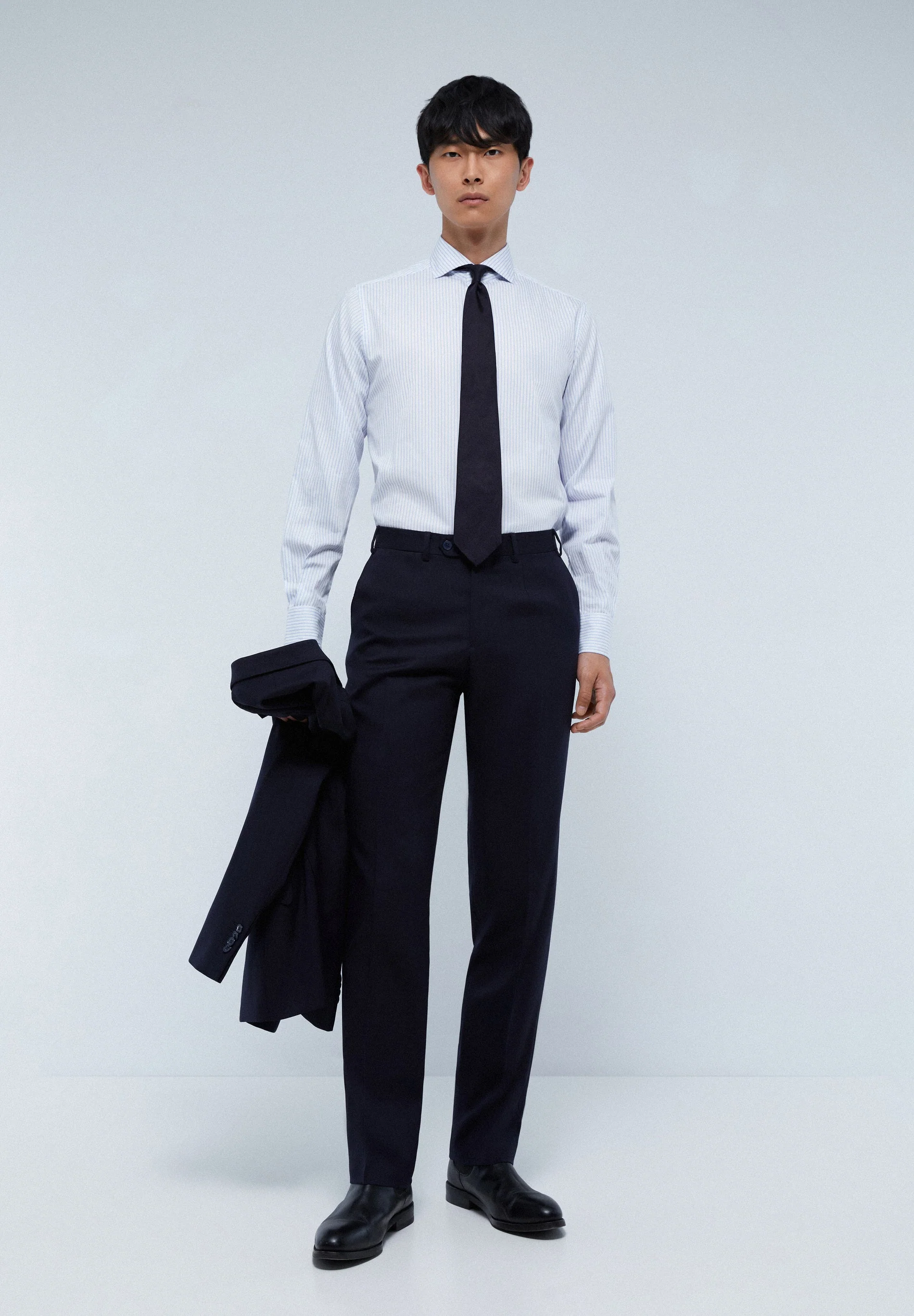 MIXED CUFF DRESS SHIRT - Image 3