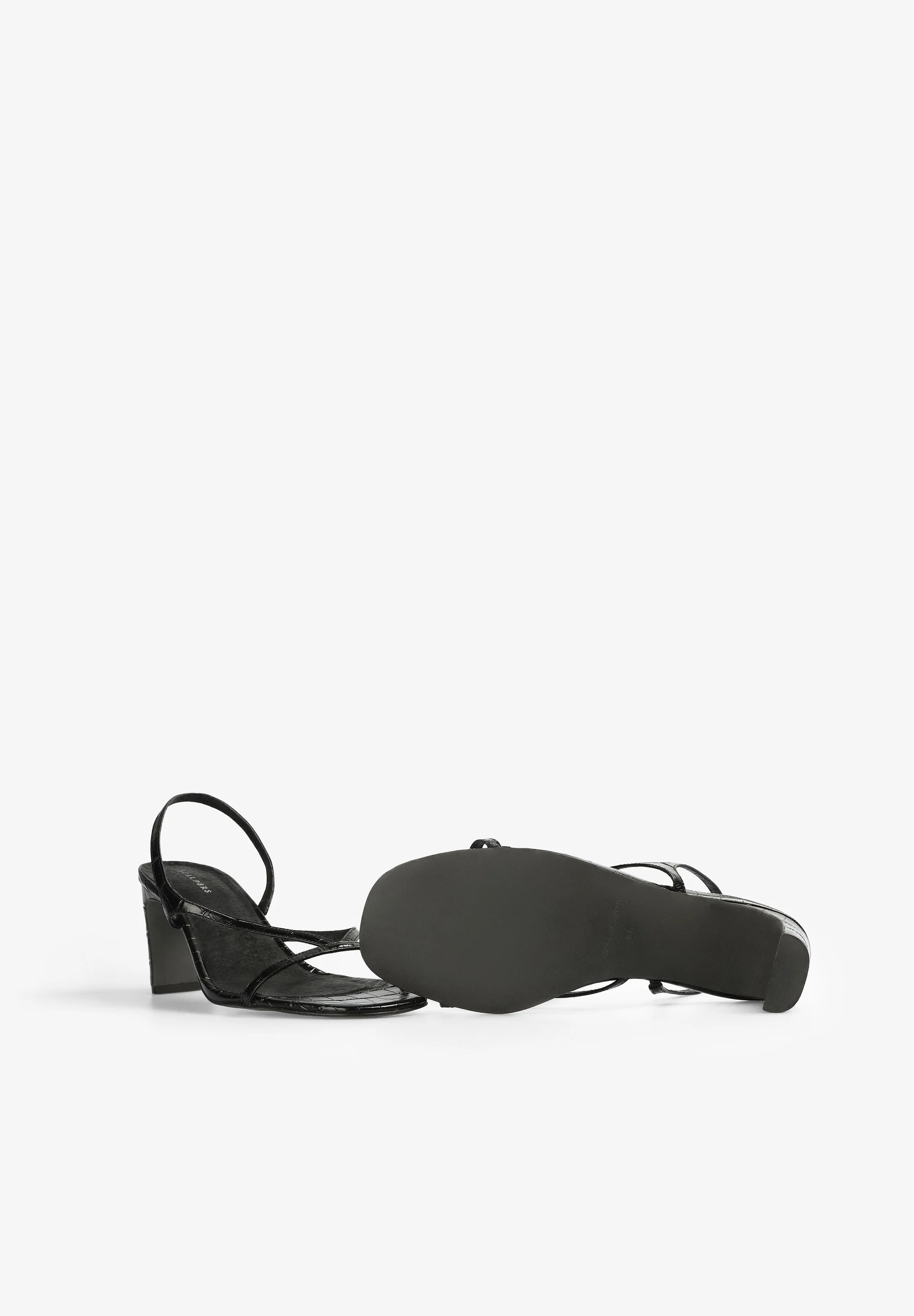 LEATHER HIGH HEEL SANDALS - Image 3