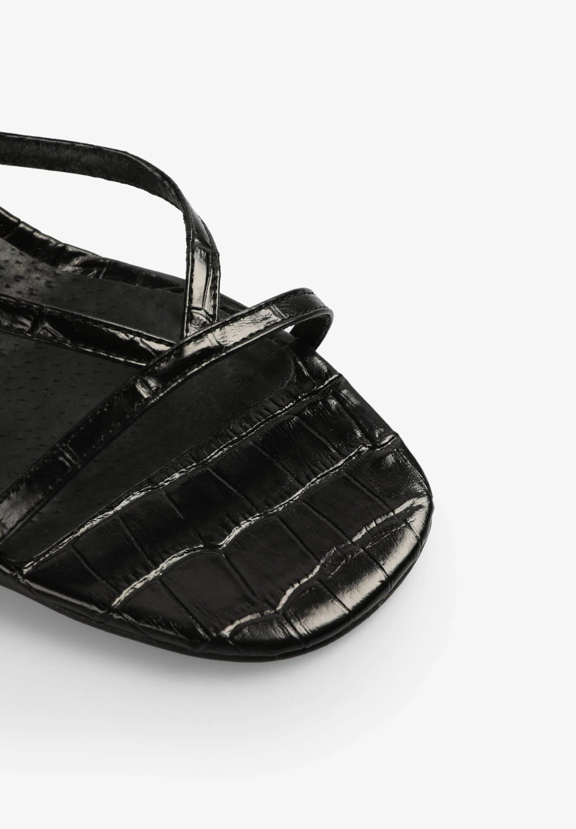 LEATHER HIGH HEEL SANDALS - Image 4