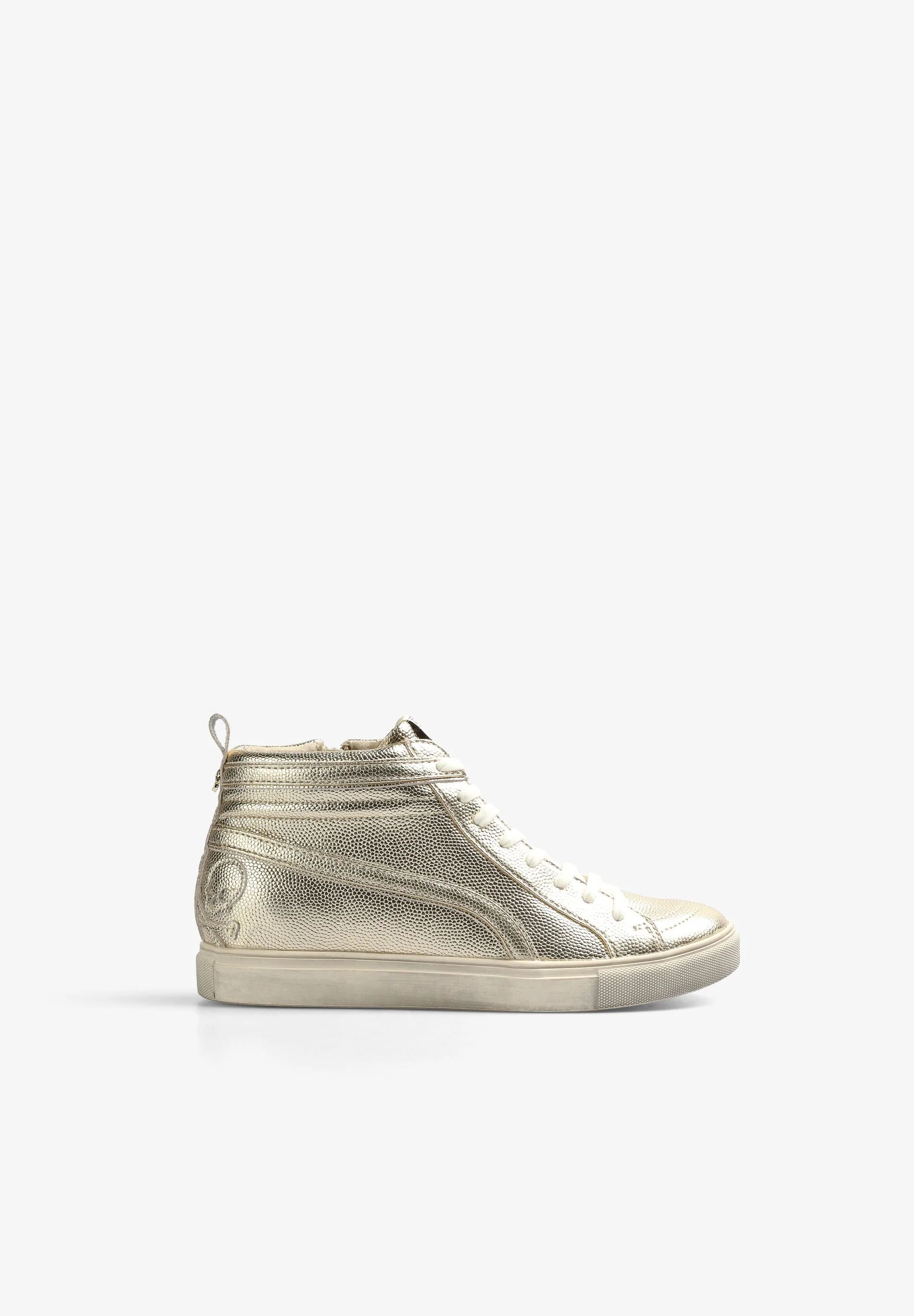 METALLIC HIGH-TOP SNEAKERS