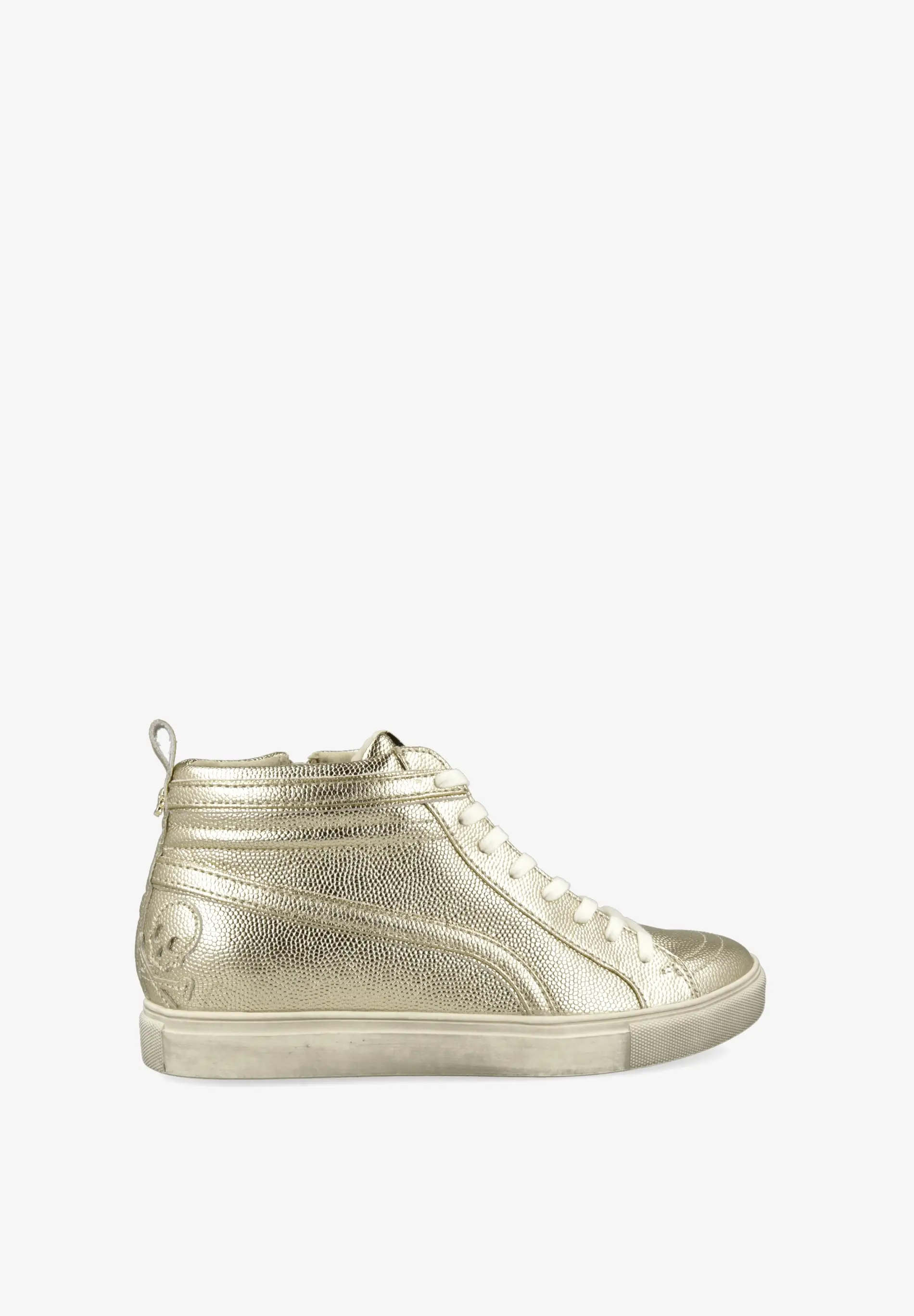 METALLIC HIGH-TOP SNEAKERS - Image 2