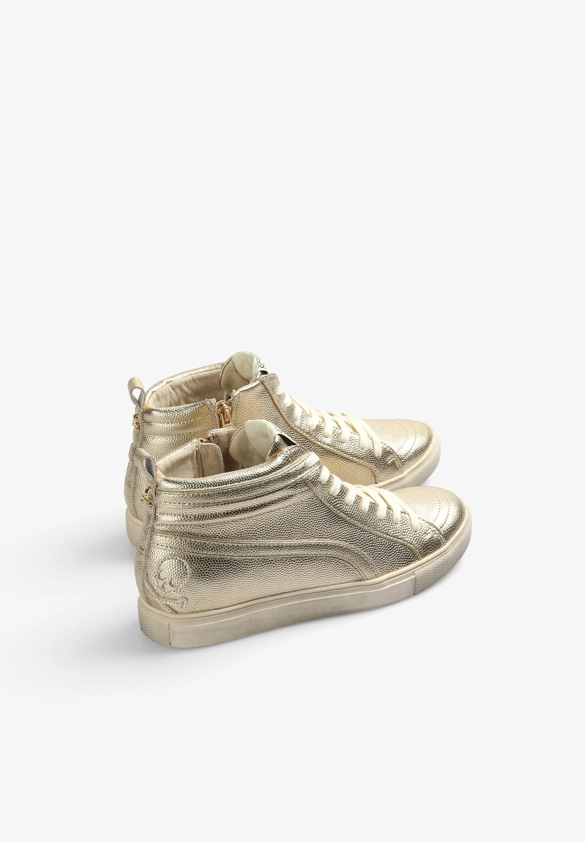 METALLIC HIGH-TOP SNEAKERS - Image 4