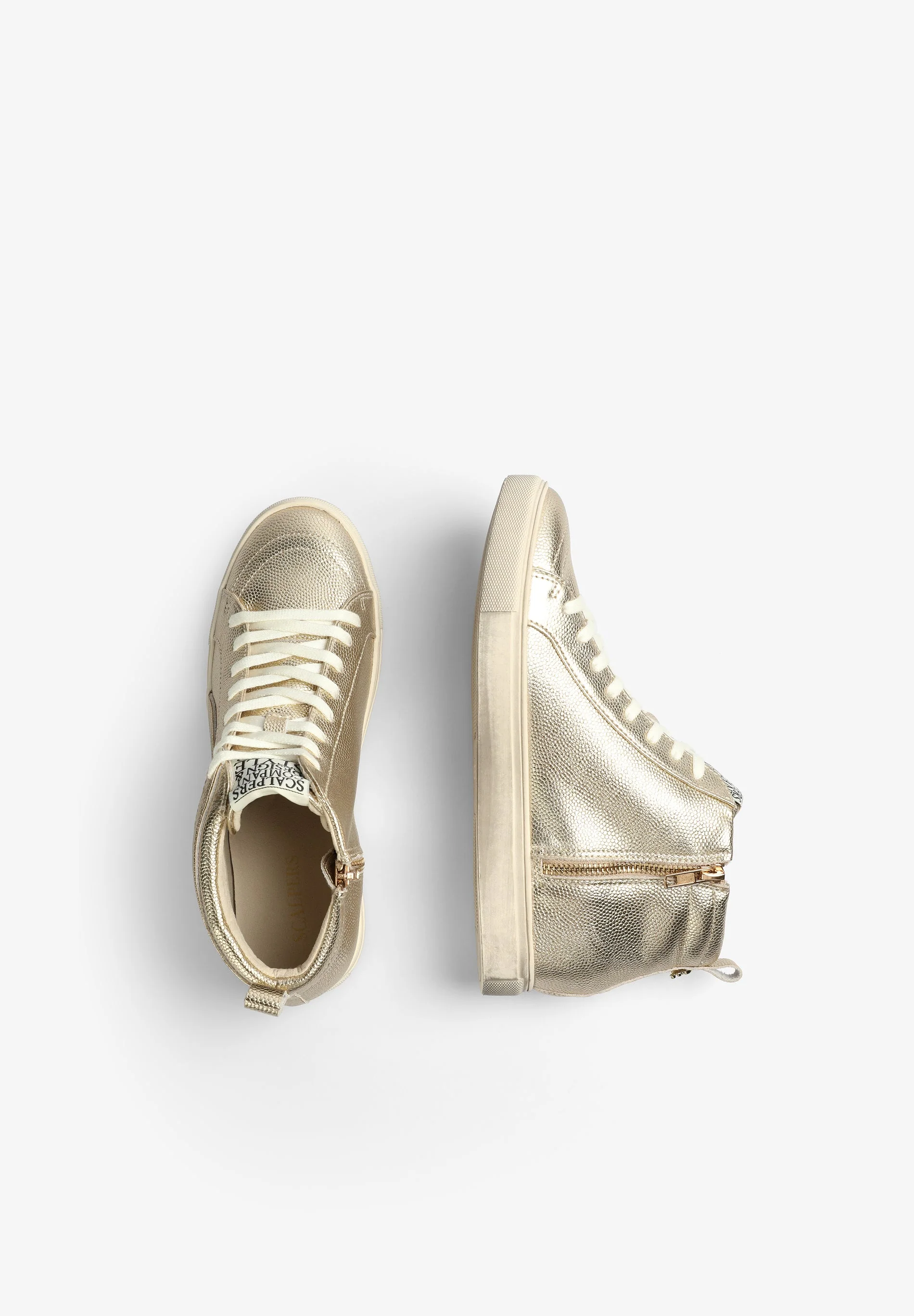 METALLIC HIGH-TOP SNEAKERS - Image 9