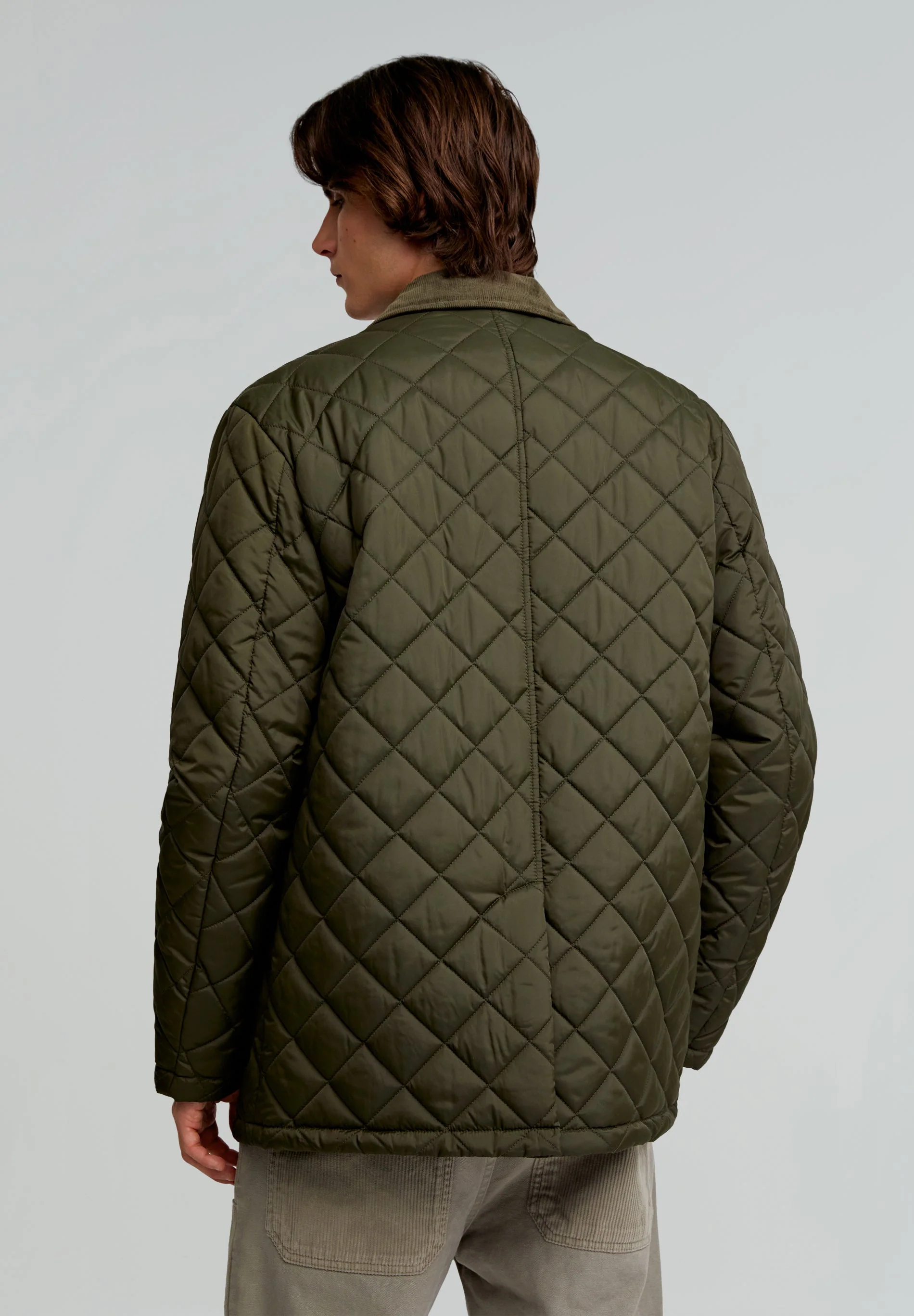 PREMIUM QUILTED JACKET WITH CORDUROY COLLAR - Image 4