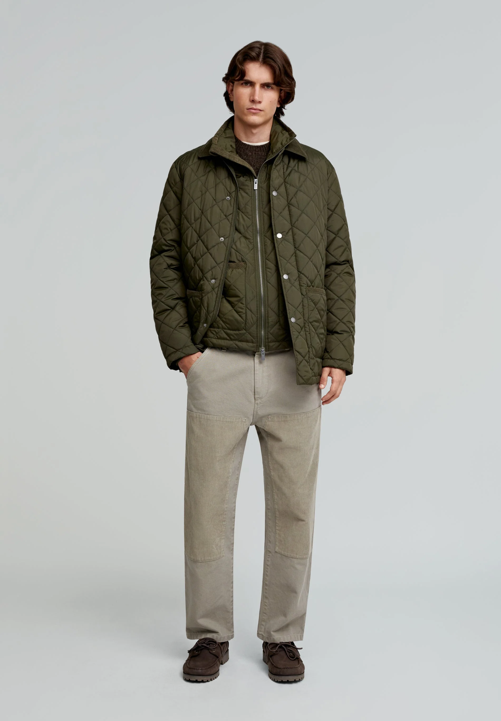 PREMIUM QUILTED JACKET WITH CORDUROY COLLAR - Image 6