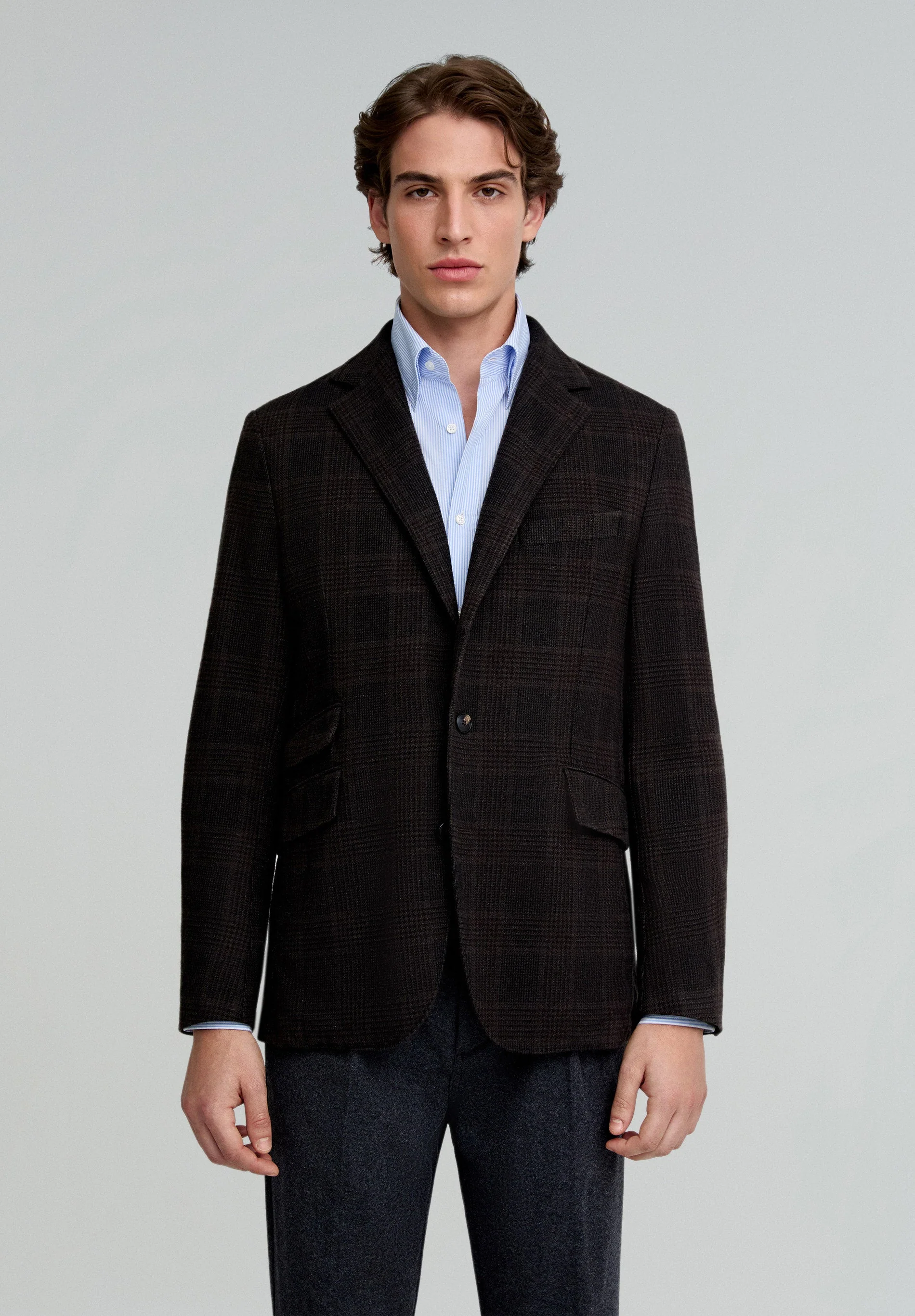 WOOL CHECK BLAZER - Image 2