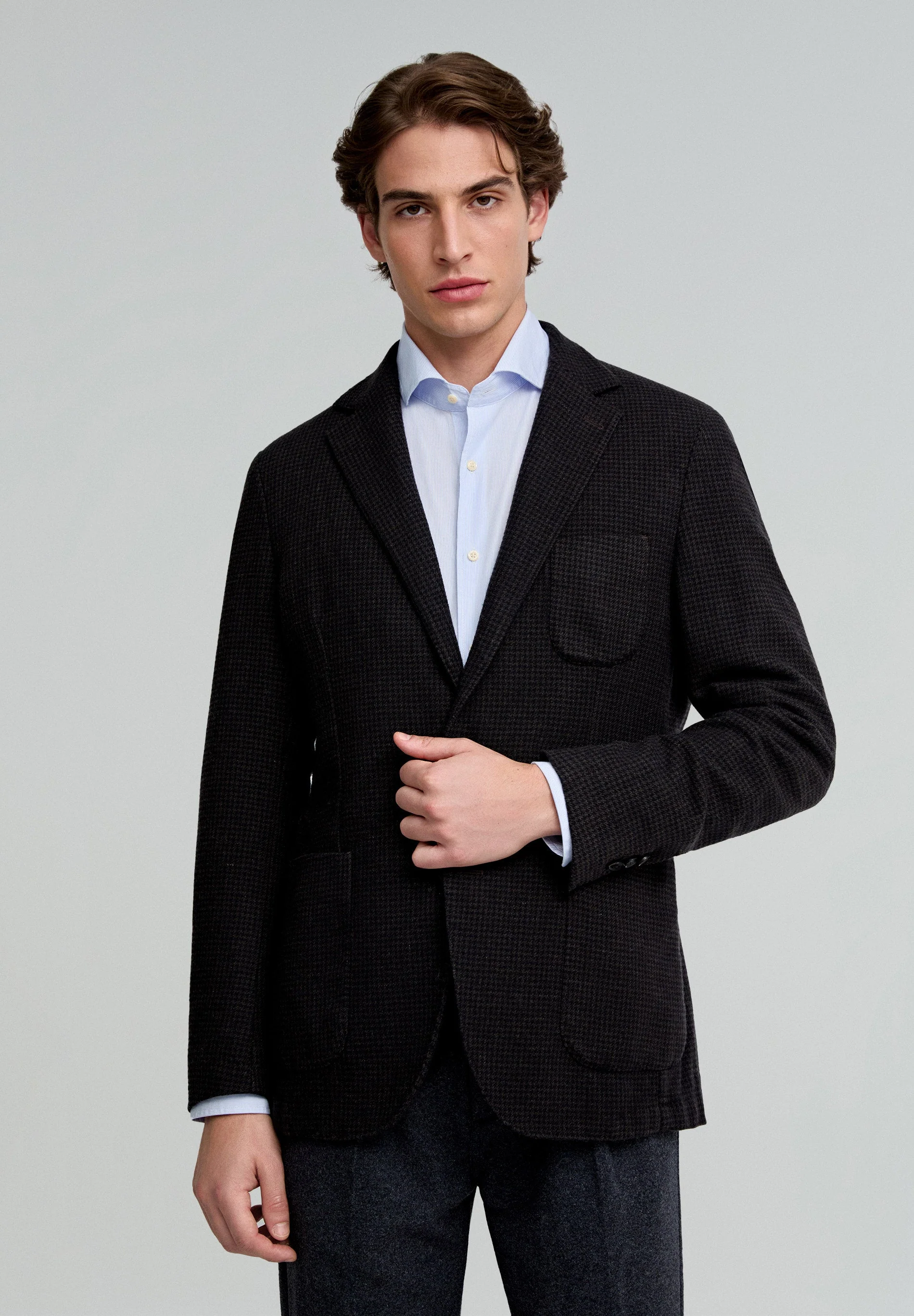 MINI CHECK WOOL BLAZER - Image 2
