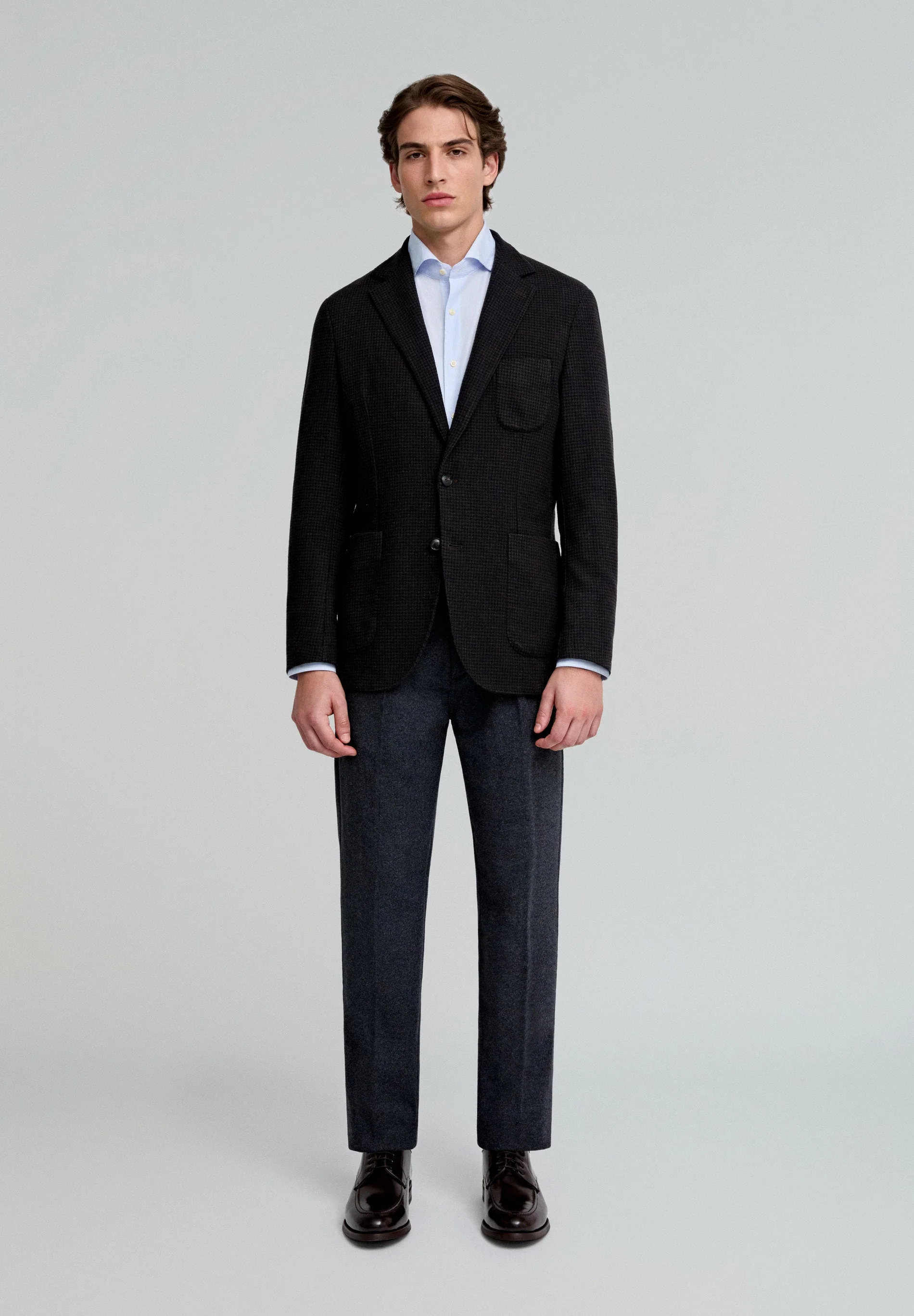 MINI CHECK WOOL BLAZER - Image 4
