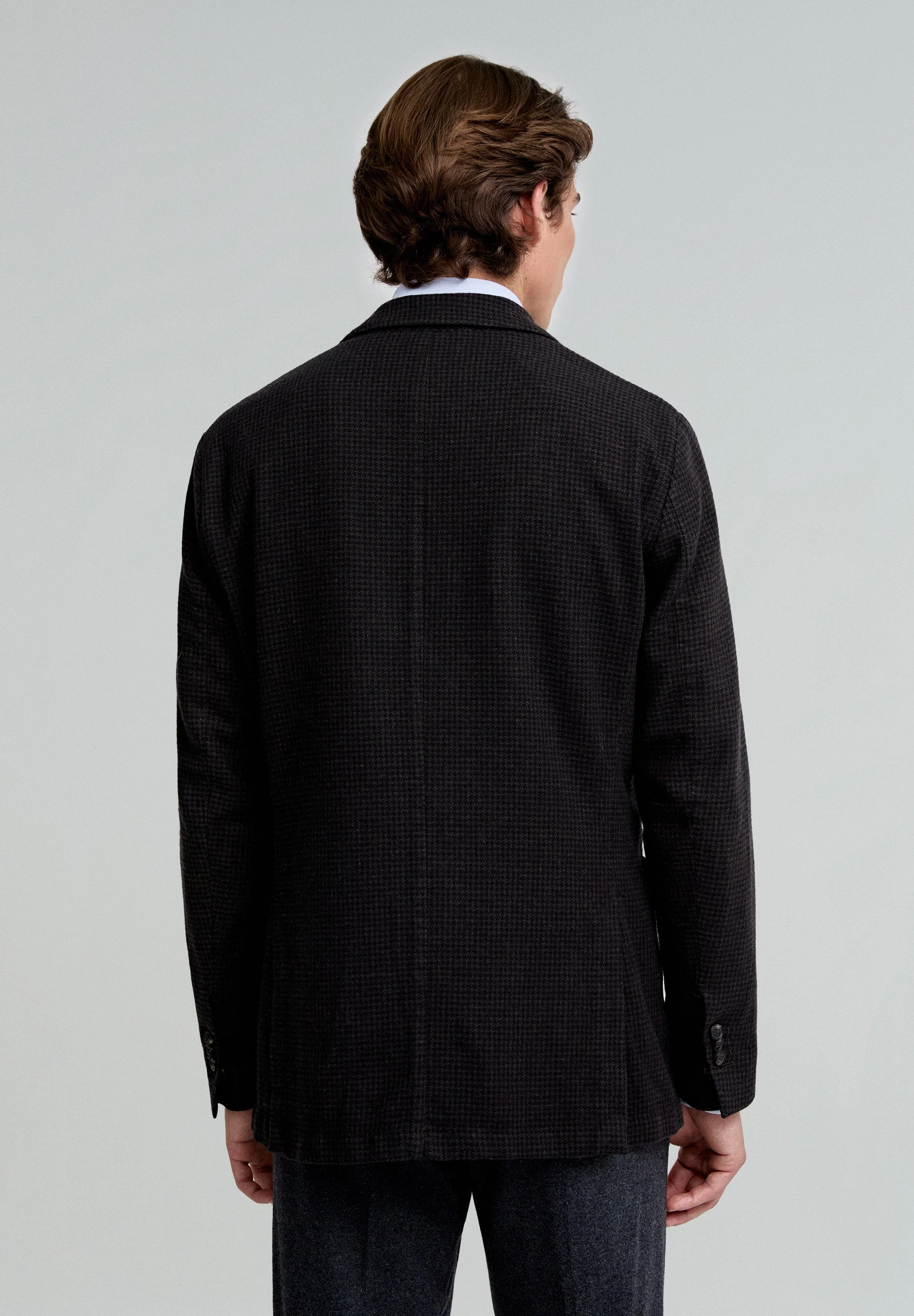 MINI CHECK WOOL BLAZER - Image 7