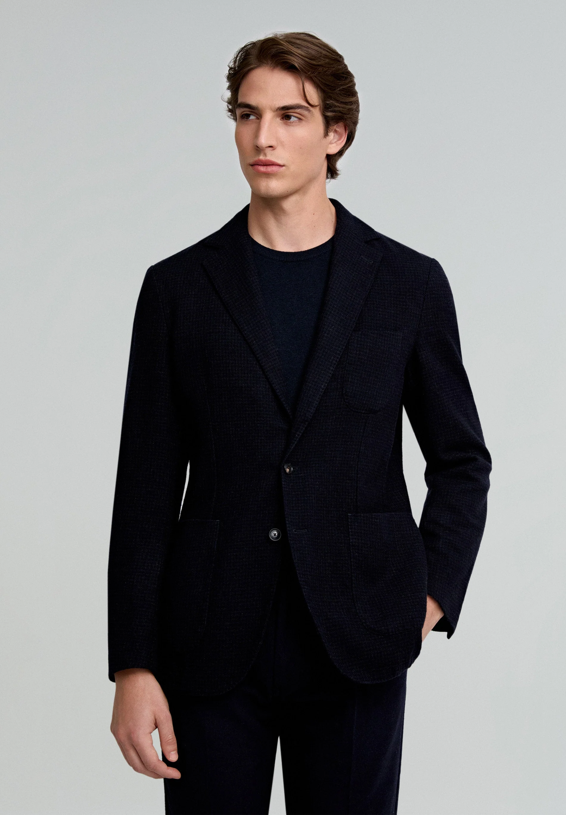 MINI CHECK WOOL BLAZER - Image 2