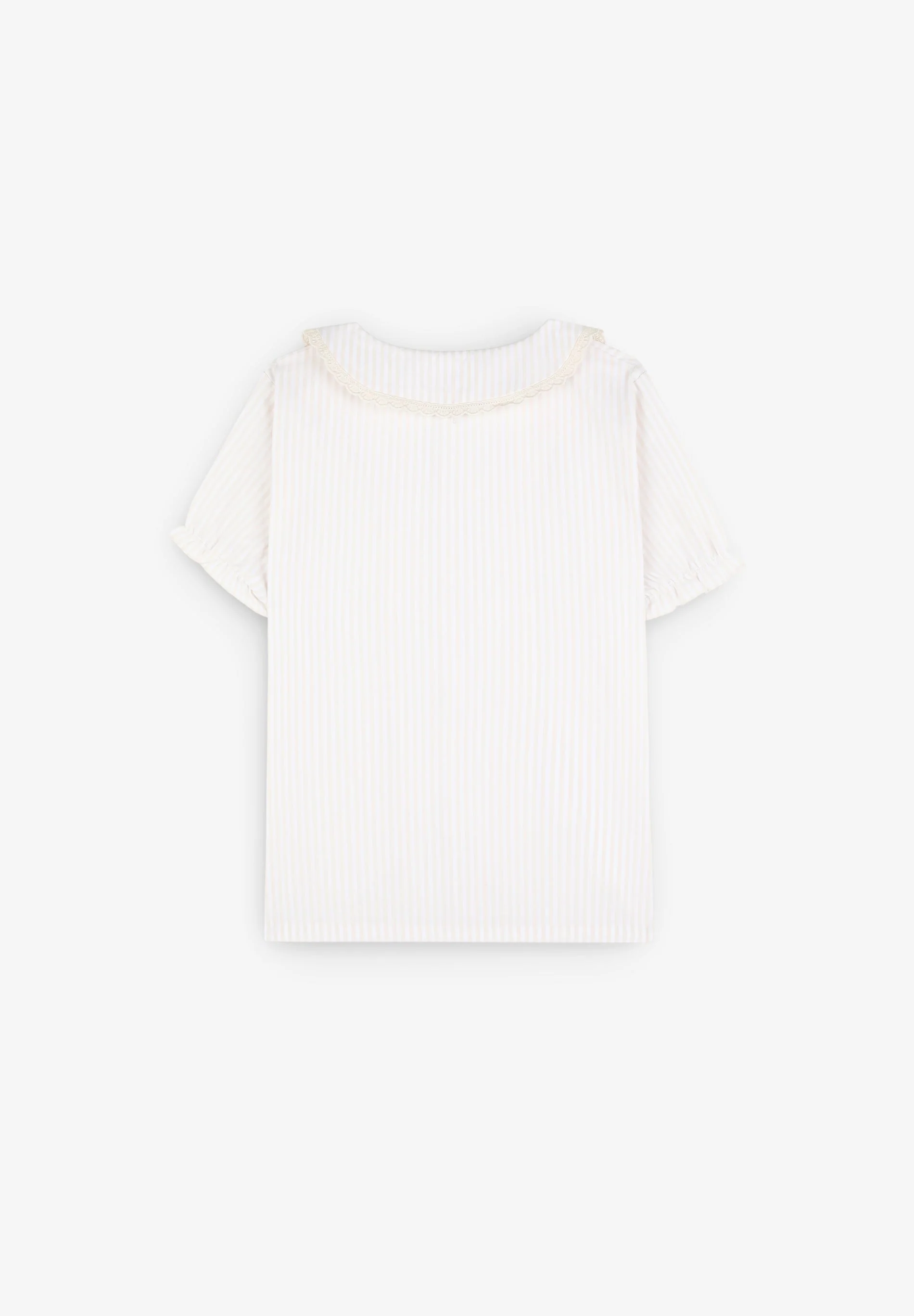 STRIPED PYJAMAS WITH EMBROIDERED COLLAR TRIM - Image 7