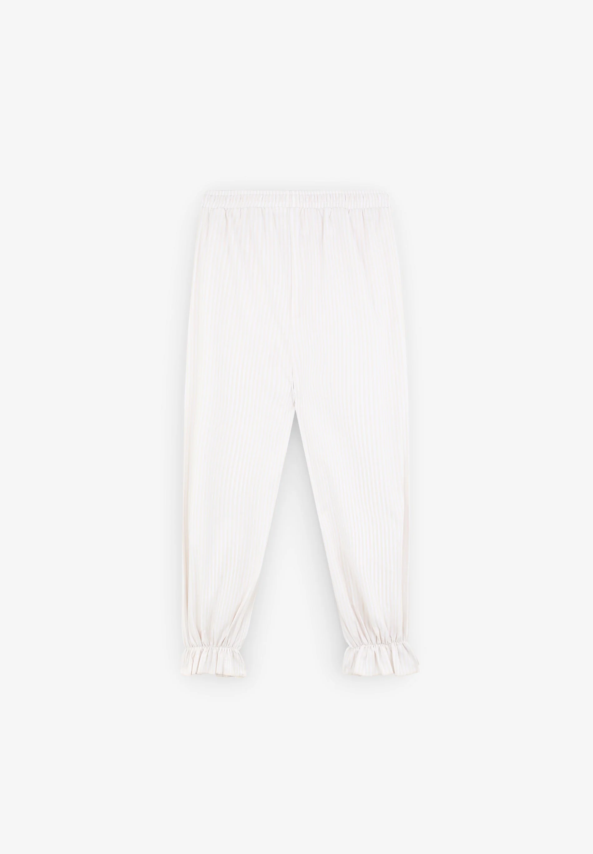 STRIPED PYJAMAS WITH EMBROIDERED COLLAR TRIM - Image 9