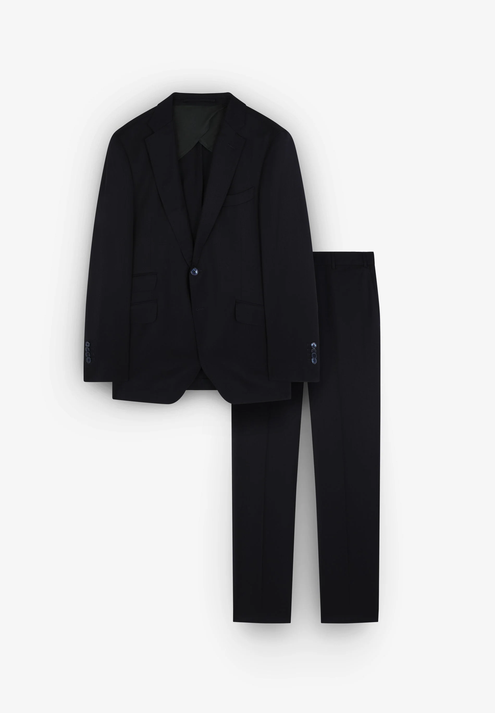 COSTUME EN LAINE BLEU MARINE - Image 3