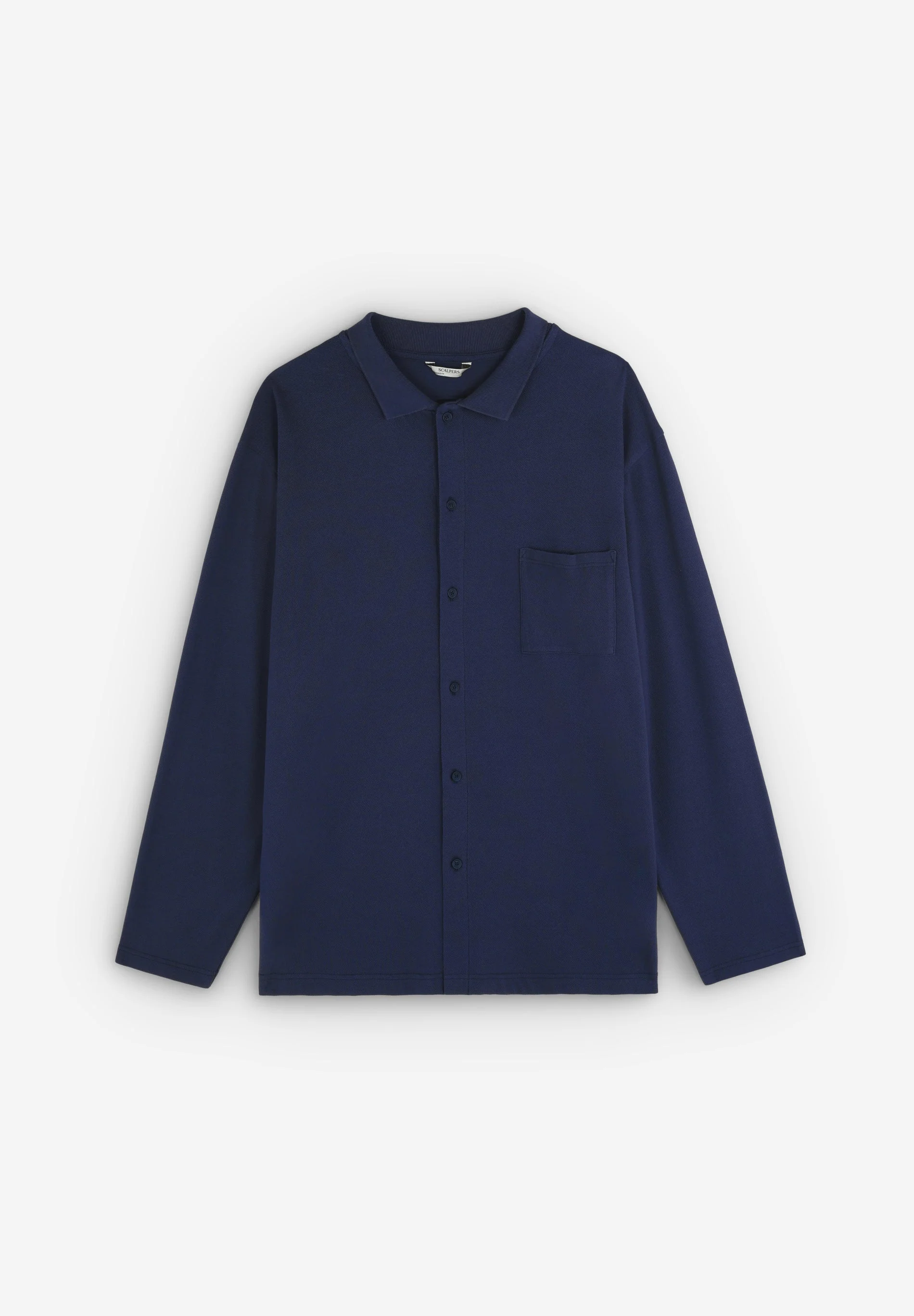 PIQUE CARDIGAN LS BT POLO