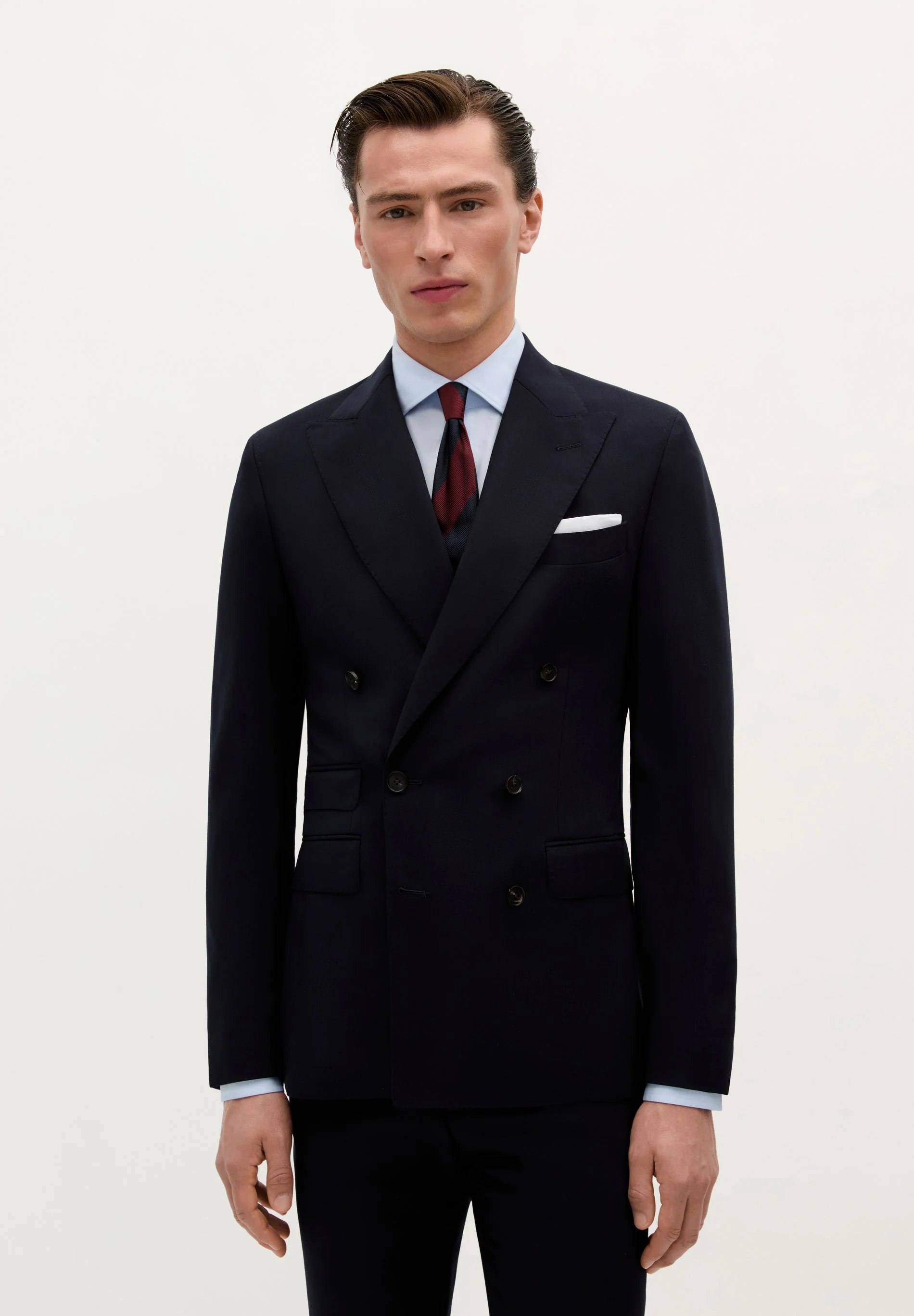 MARZOTTO COLD WOOL DOUBLE BREASTED BLAZER