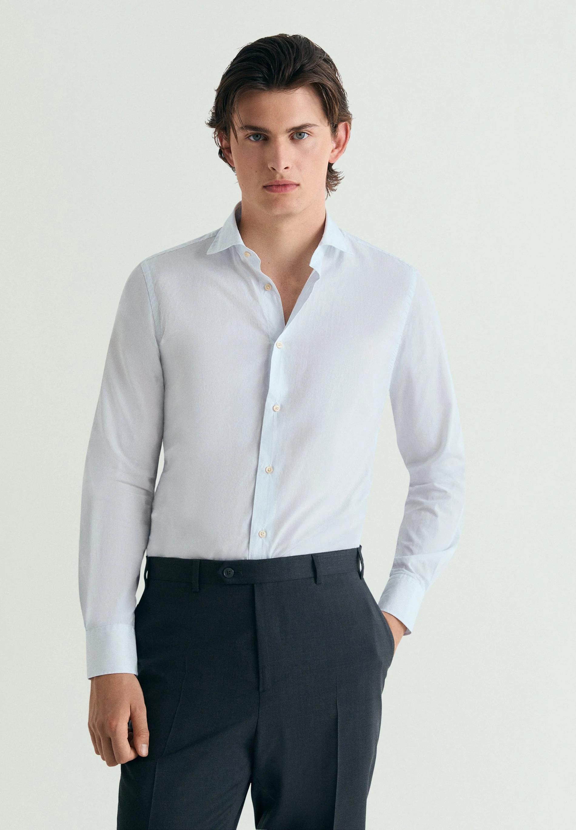 PREMIUM MICRO STRIPE DRESS SHIRT