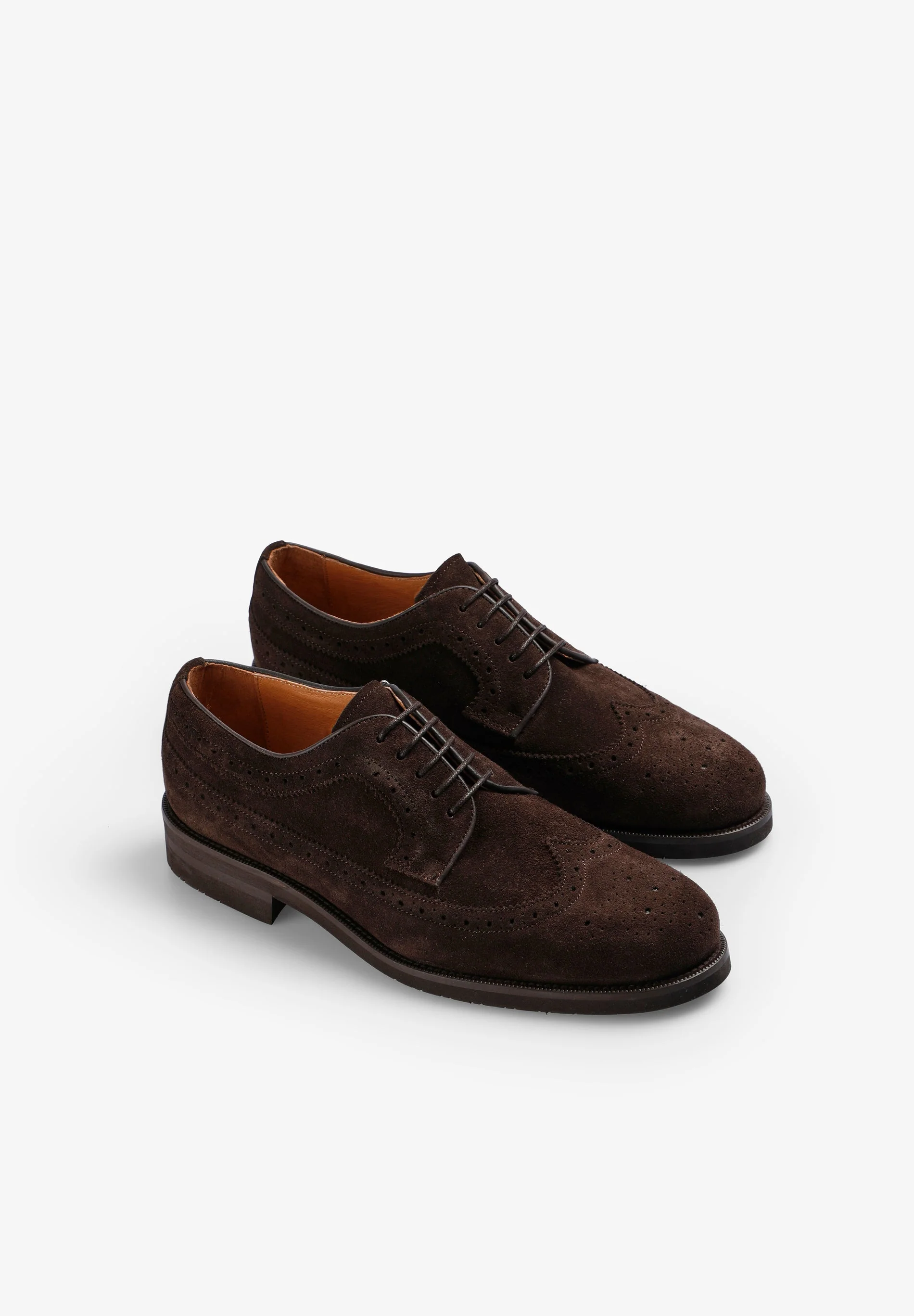 CONTRAST SUEDE DERBY SHOES - Image 2