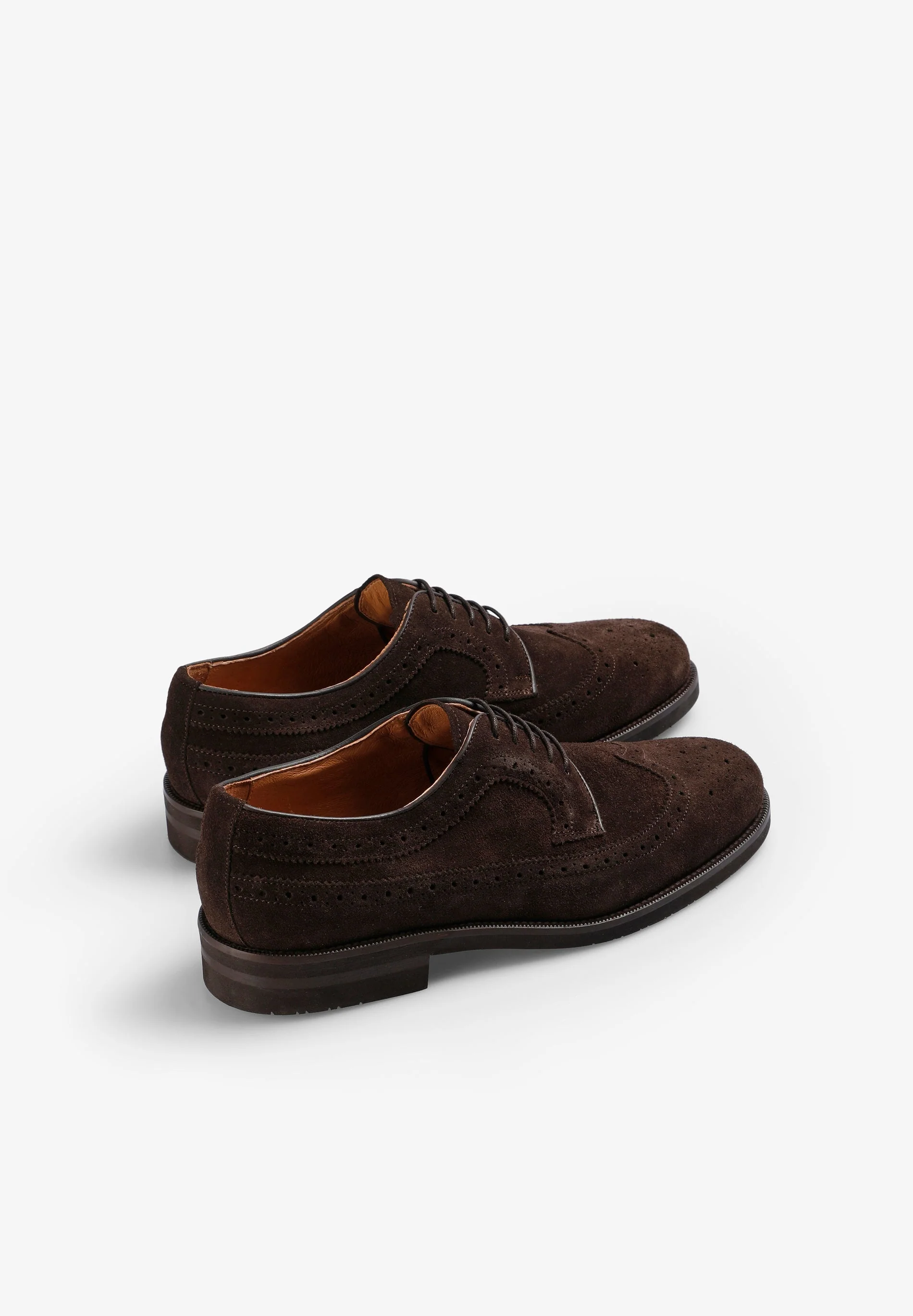 CONTRAST SUEDE DERBY SHOES - Image 3