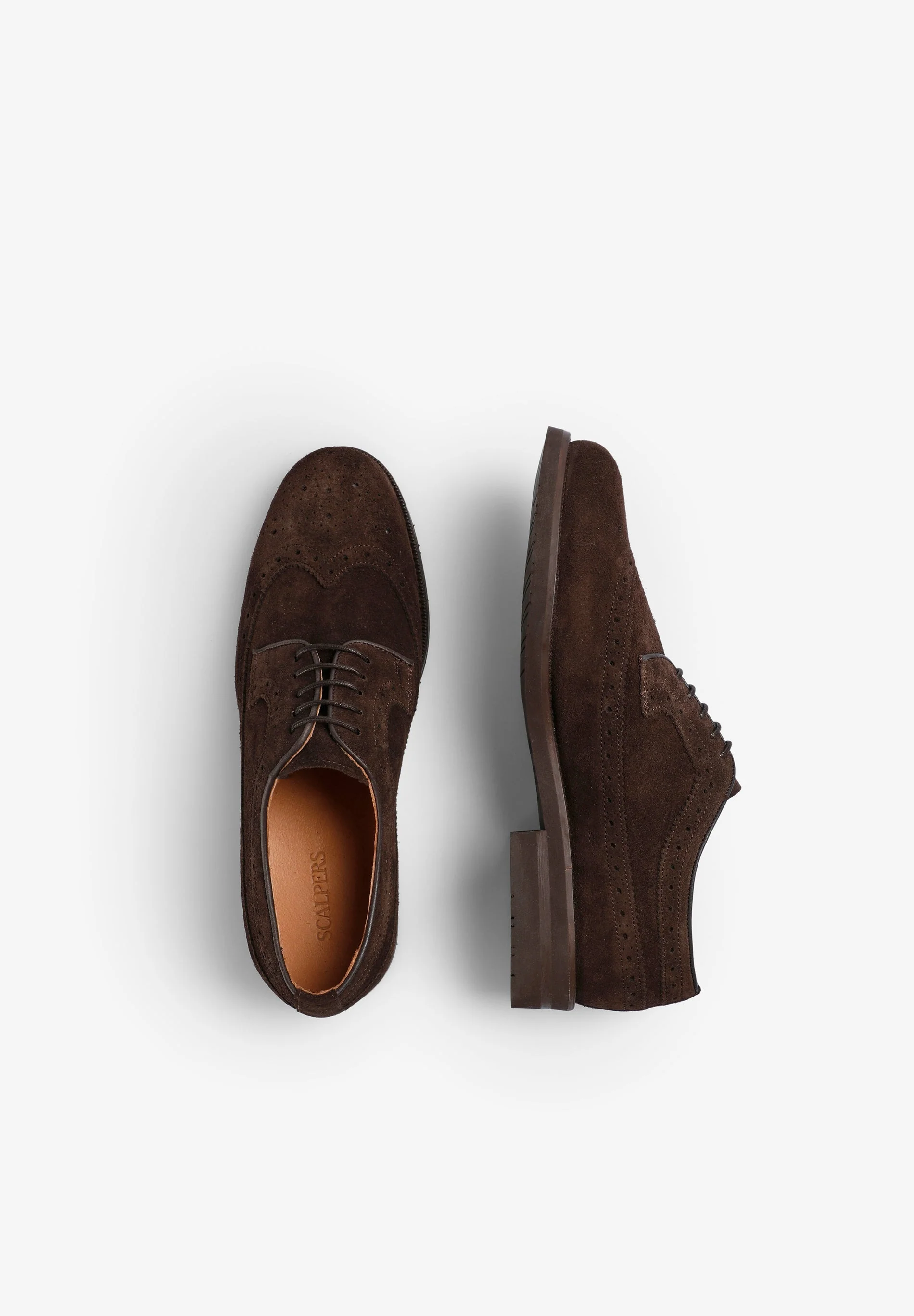 CONTRAST SUEDE DERBY SHOES - Image 8