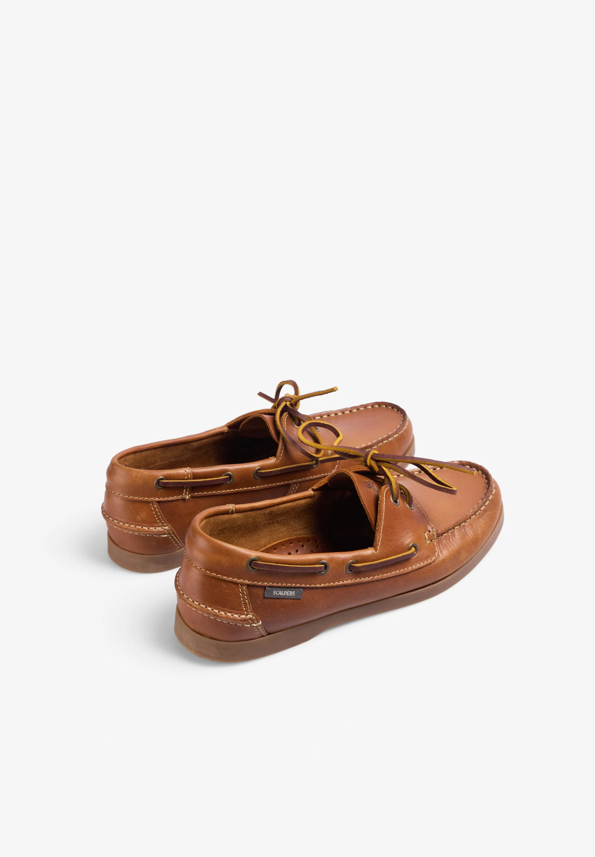 PLAIN LEATHER DECK SHOES - Image 3