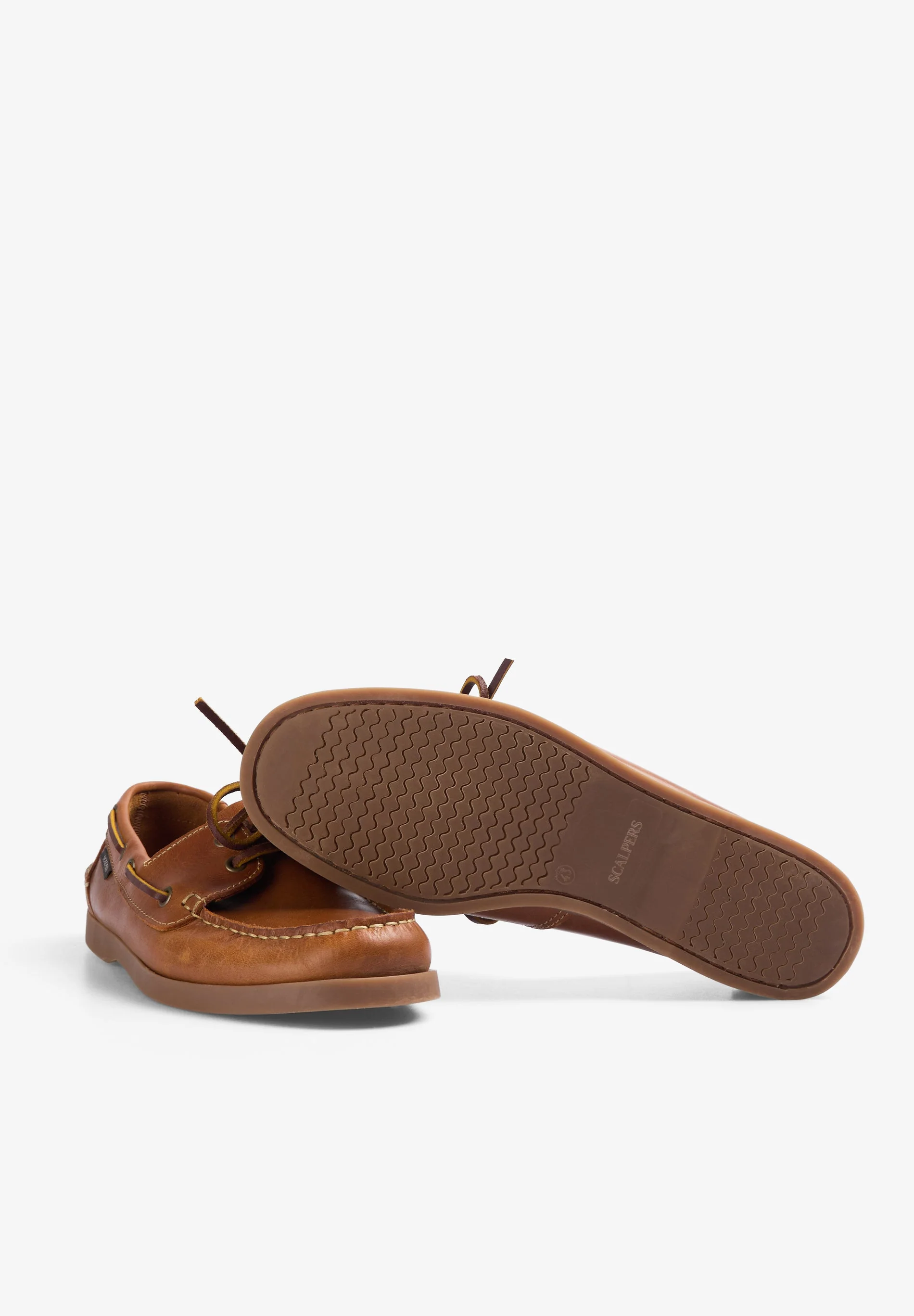 PLAIN LEATHER DECK SHOES - Image 4