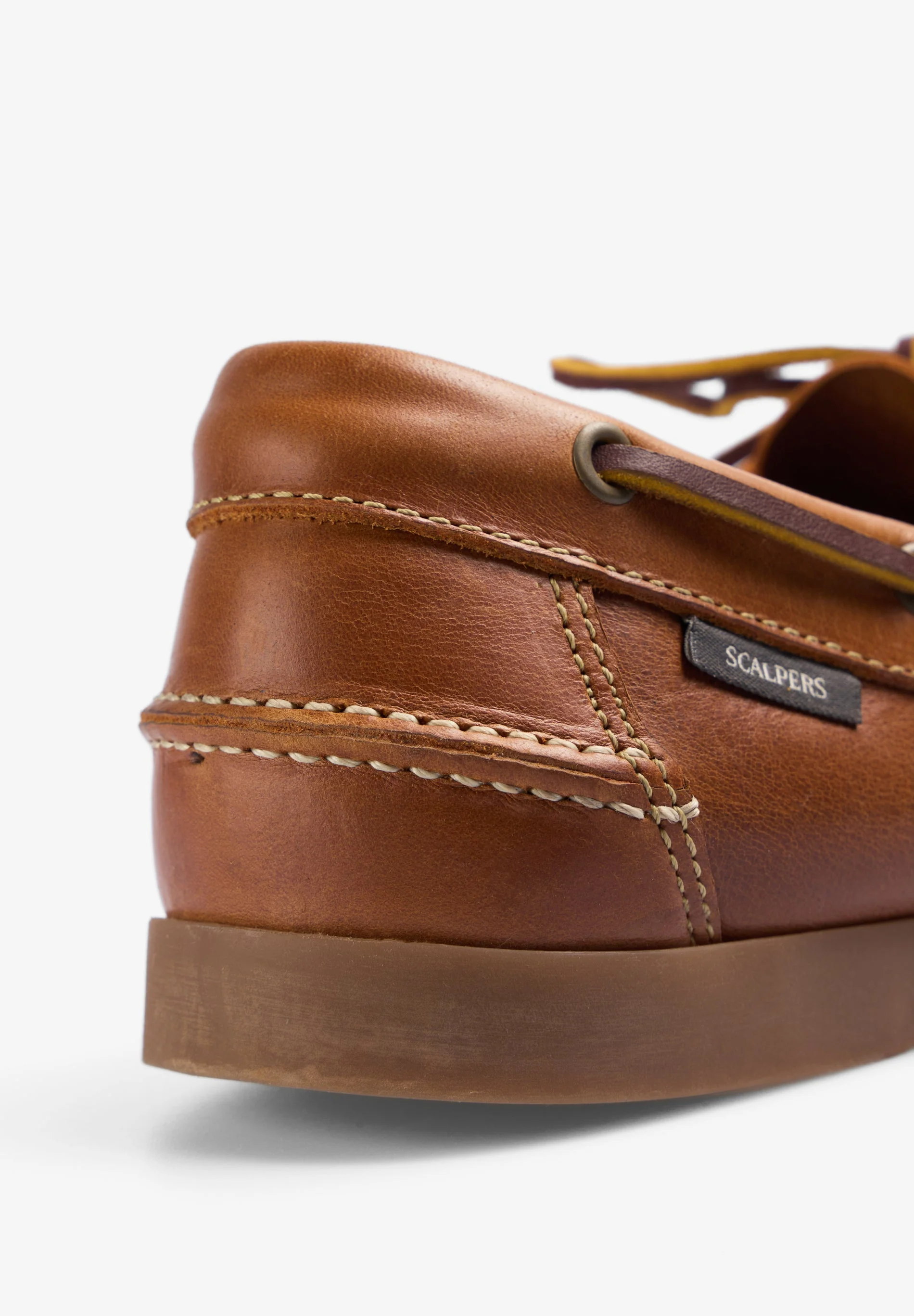PLAIN LEATHER DECK SHOES - Image 5
