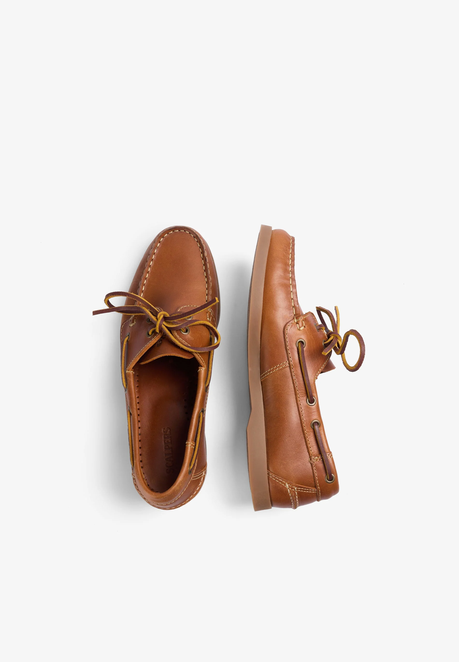PLAIN LEATHER DECK SHOES - Image 8