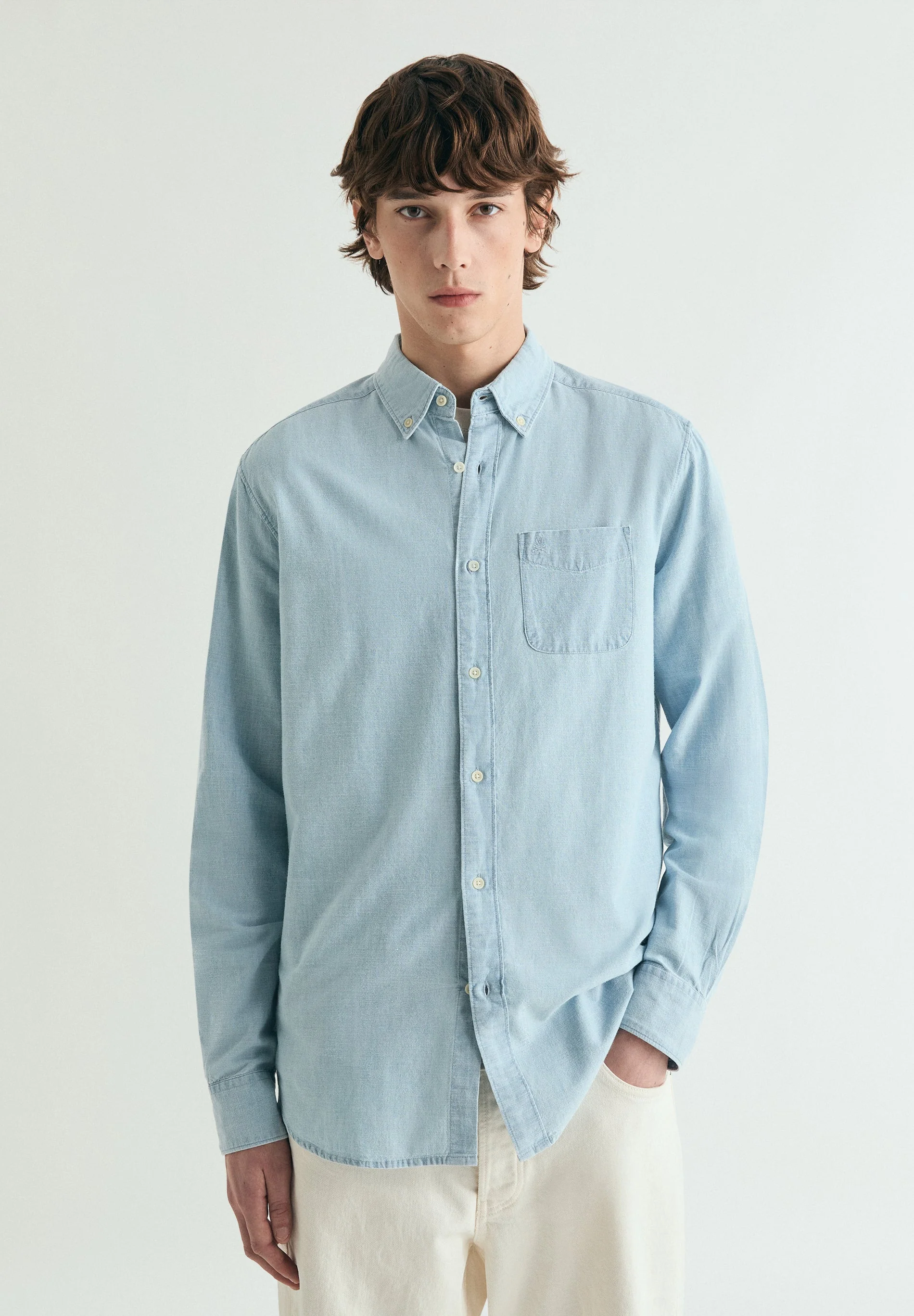 REGULAR FIT DENIM SHIRT - Image 4